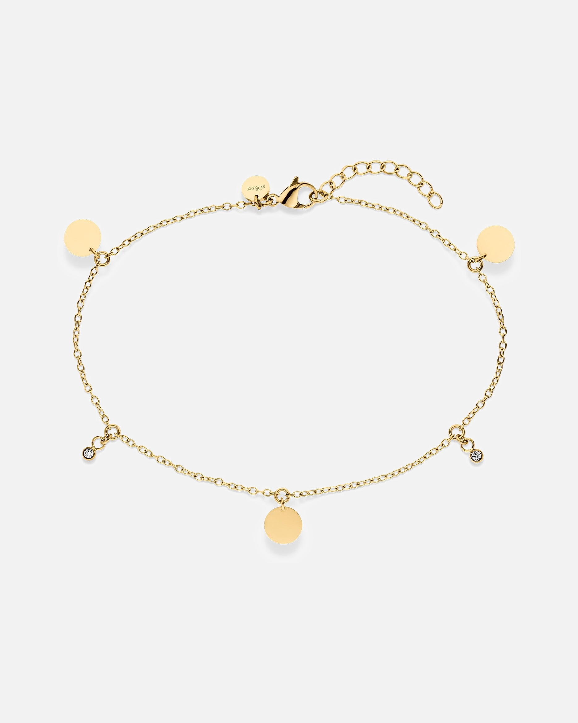 Fußschmuck für Weiblich s.Oliver Fußkette Edelstahl gold