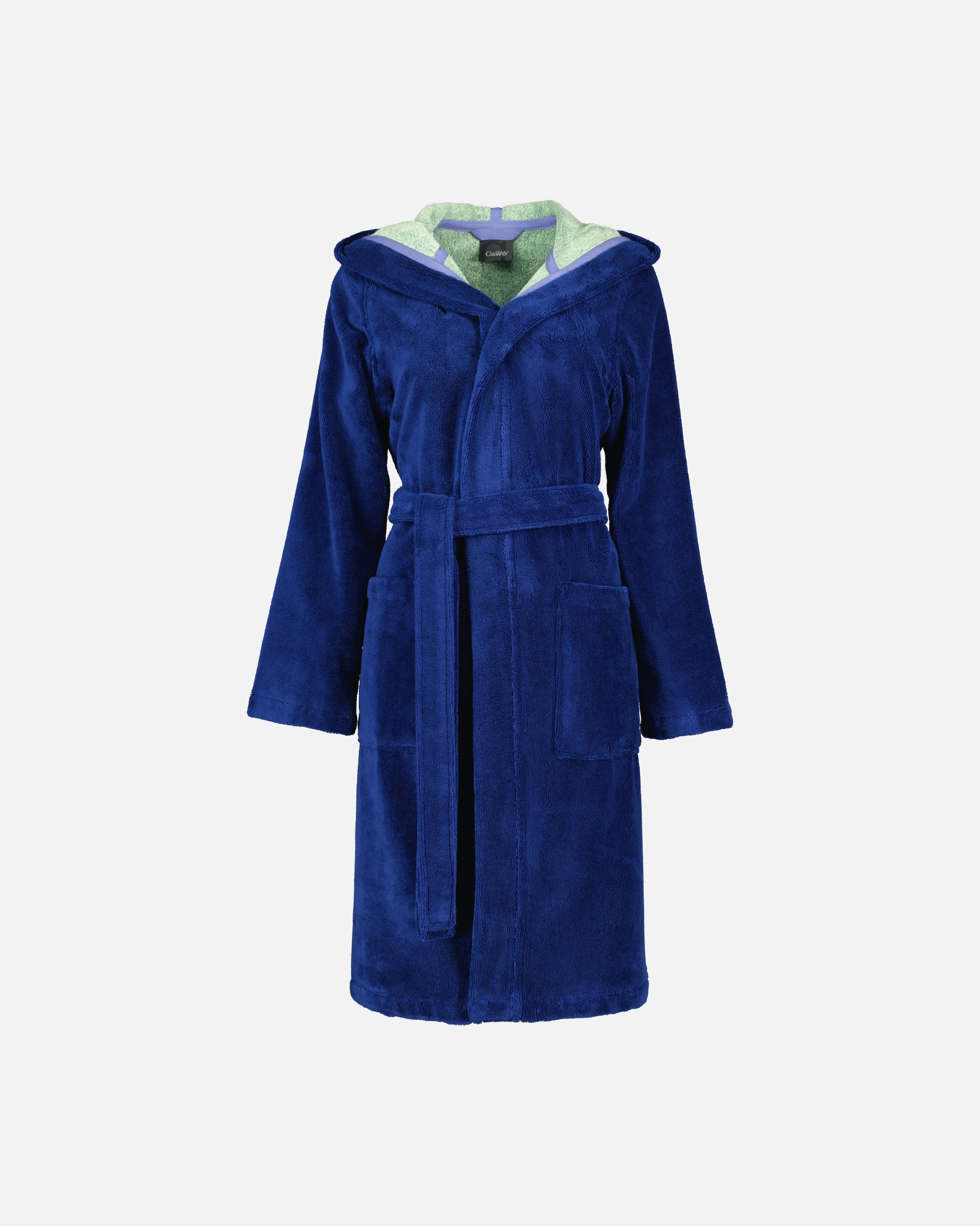 Bademantel für Unisex Cawö Cawö Bademäntel Damen Kapuze Kapuze 845 blau-grün - 14 S