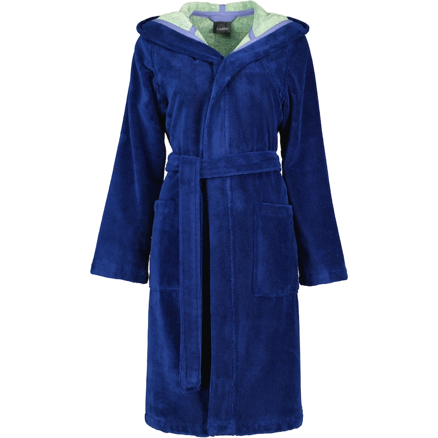 Cawö Bademäntel Damen Kapuze 845 blau-grün - 14 L