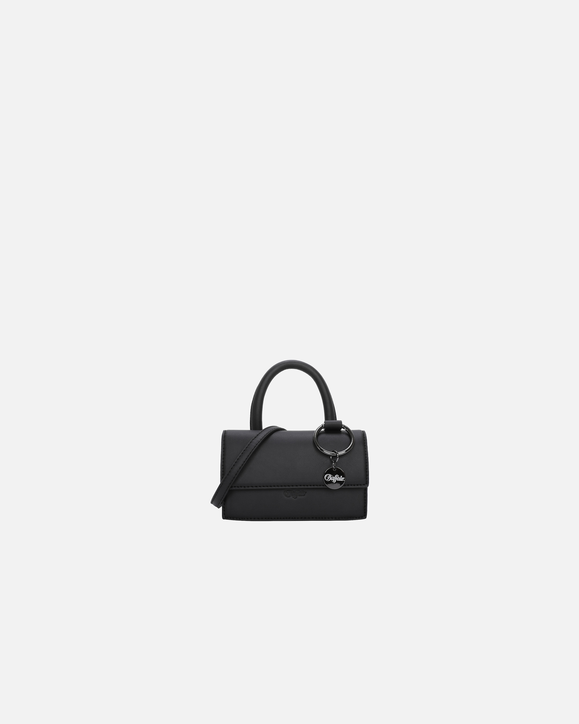 Handtasche für Weiblich Buffalo Henkeltasche Clap02 mit abnehmbarem Schultergurt schwarz