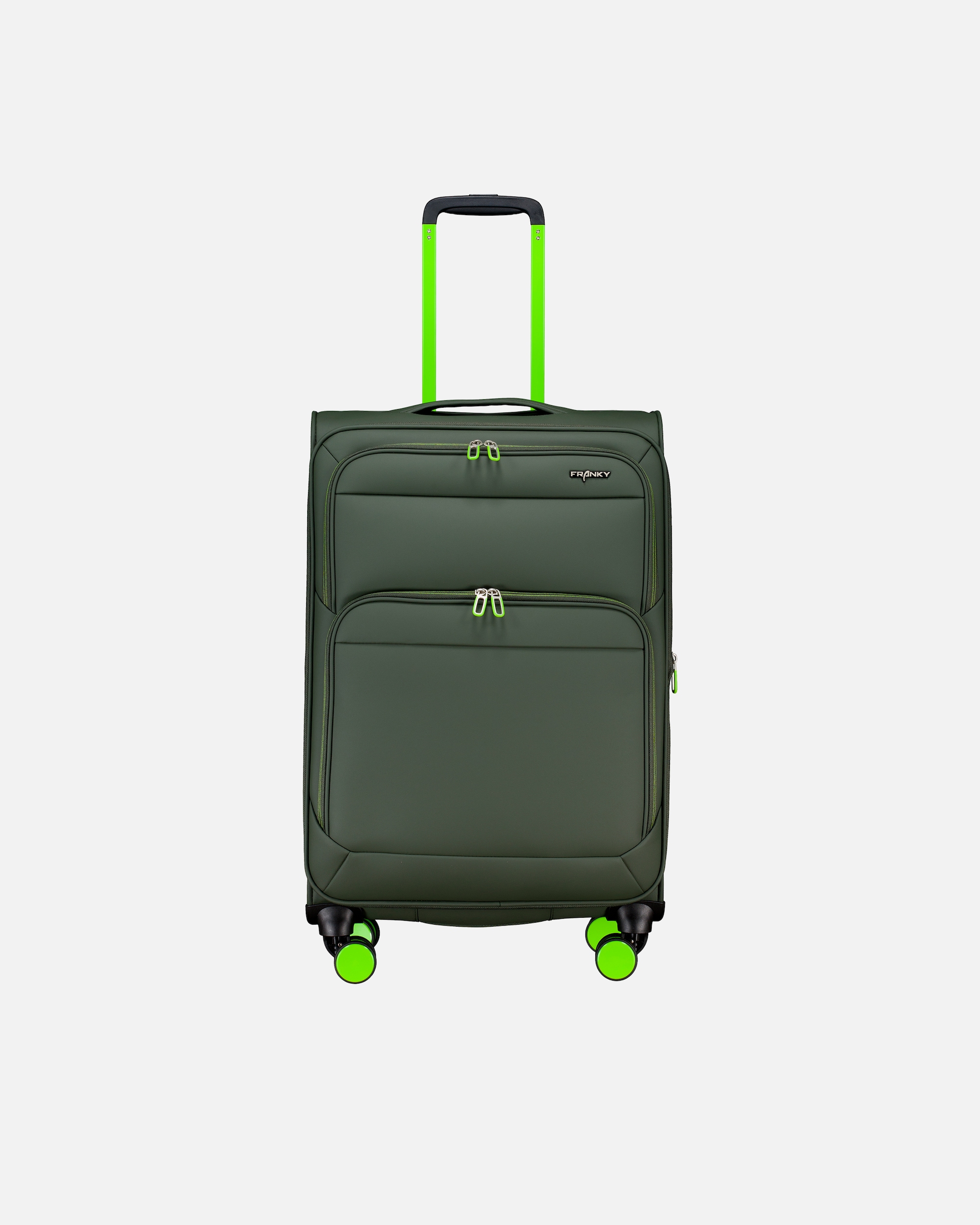Koffer für Unisex Franky Koffer T27 erweiterbar Größe 68 cm Olive Neon Green