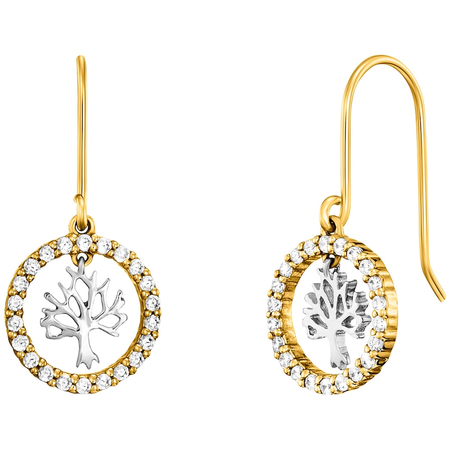 Julie Julsen Ohrhänger 925/- Sterling Silber Zirkonia weiß cm Weiss Damen
