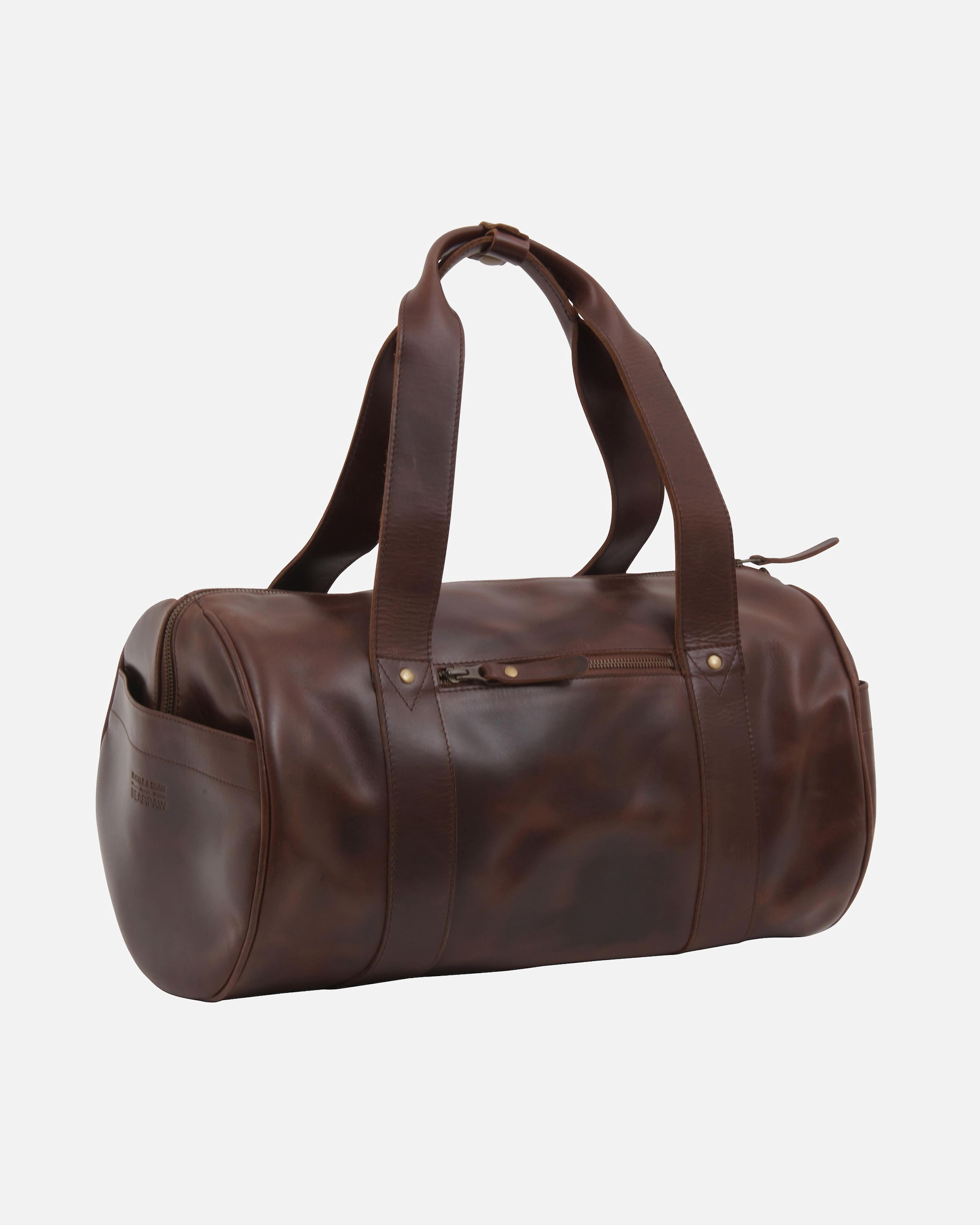 Tasche für Männlich Buckle & Seam Franz Weekender Reisetasche Leder 23 cm brown
