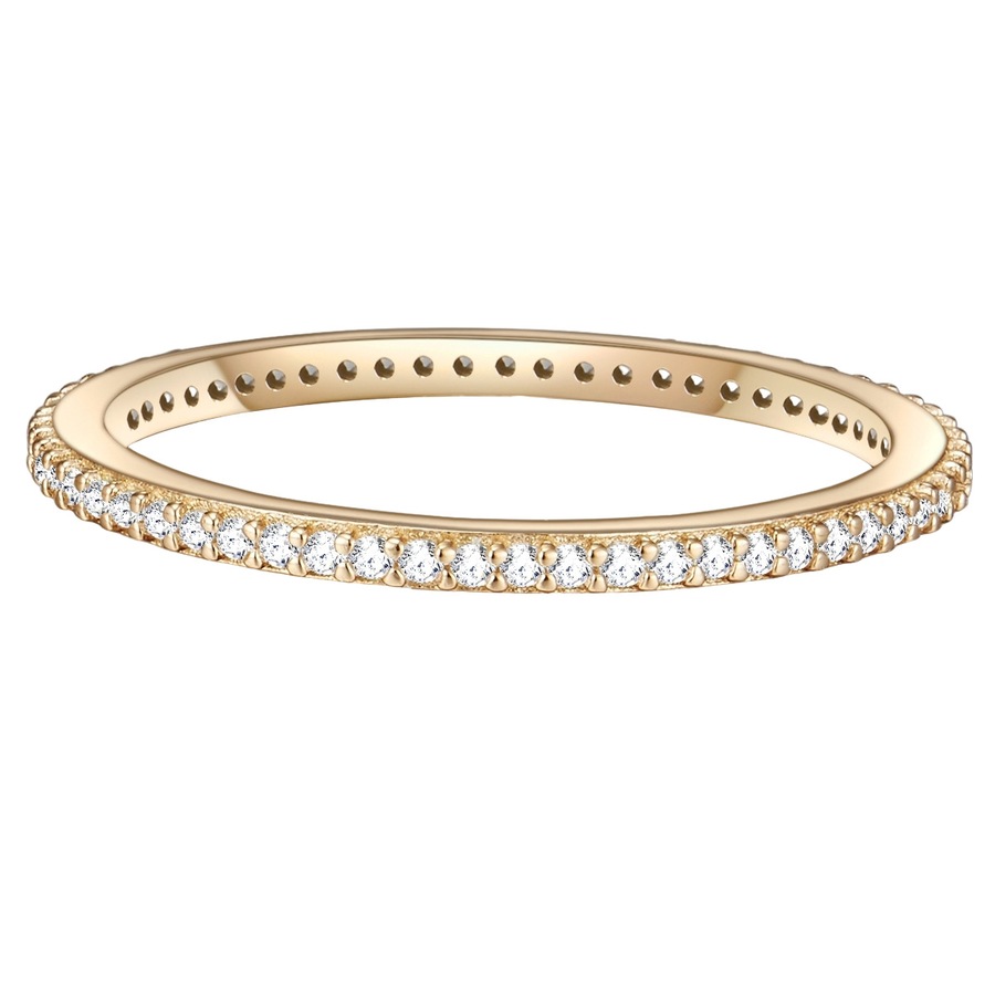 Glanzstücke München Ring aus Sterling Silber in gelbgold mit Zirkonia 50 Damen