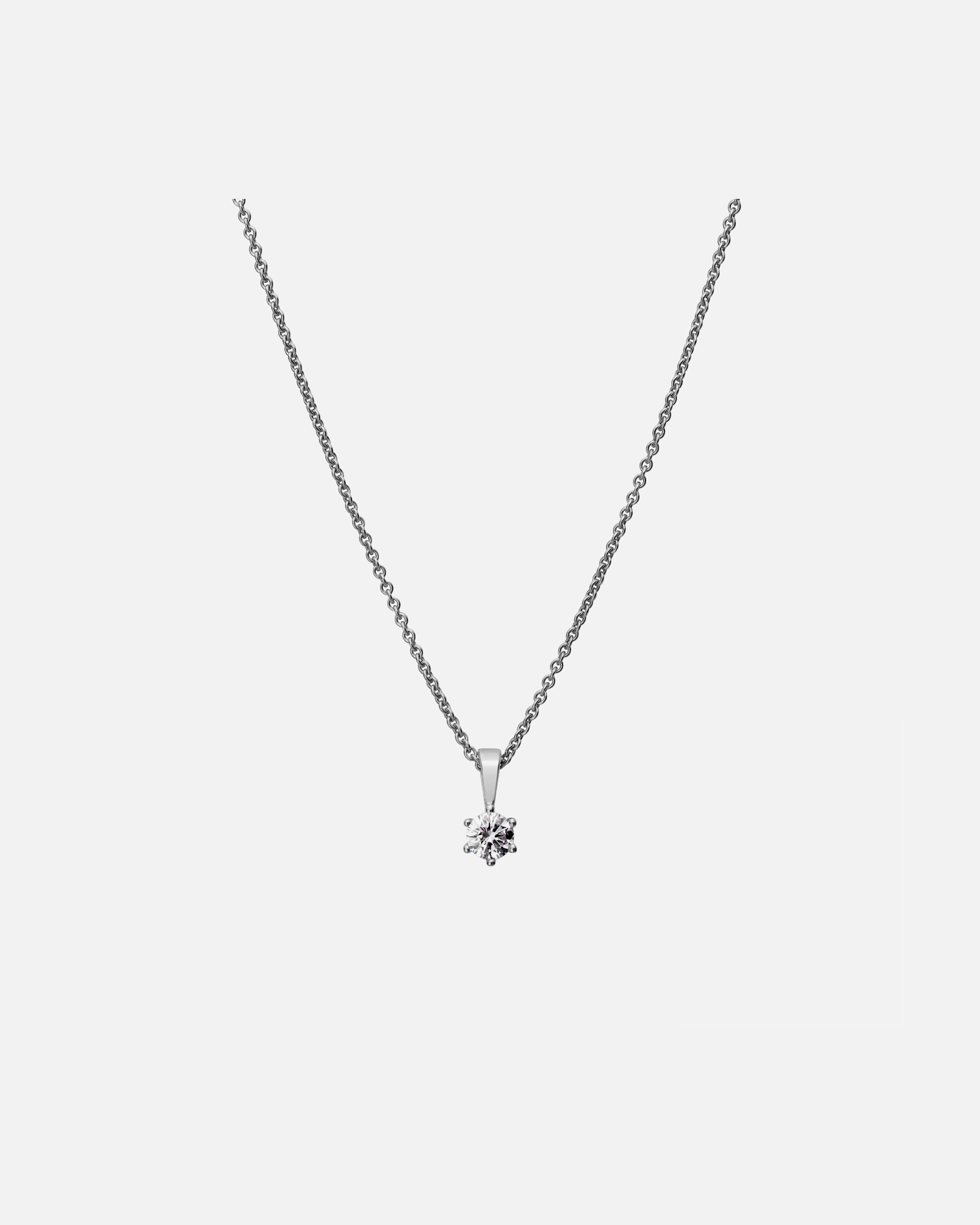 Halskette für Weiblich Lyomi Default Brand Line Anhänger mit Kette 585/- Gold Diamant Lab Grown weiß 0,25ct. weiß