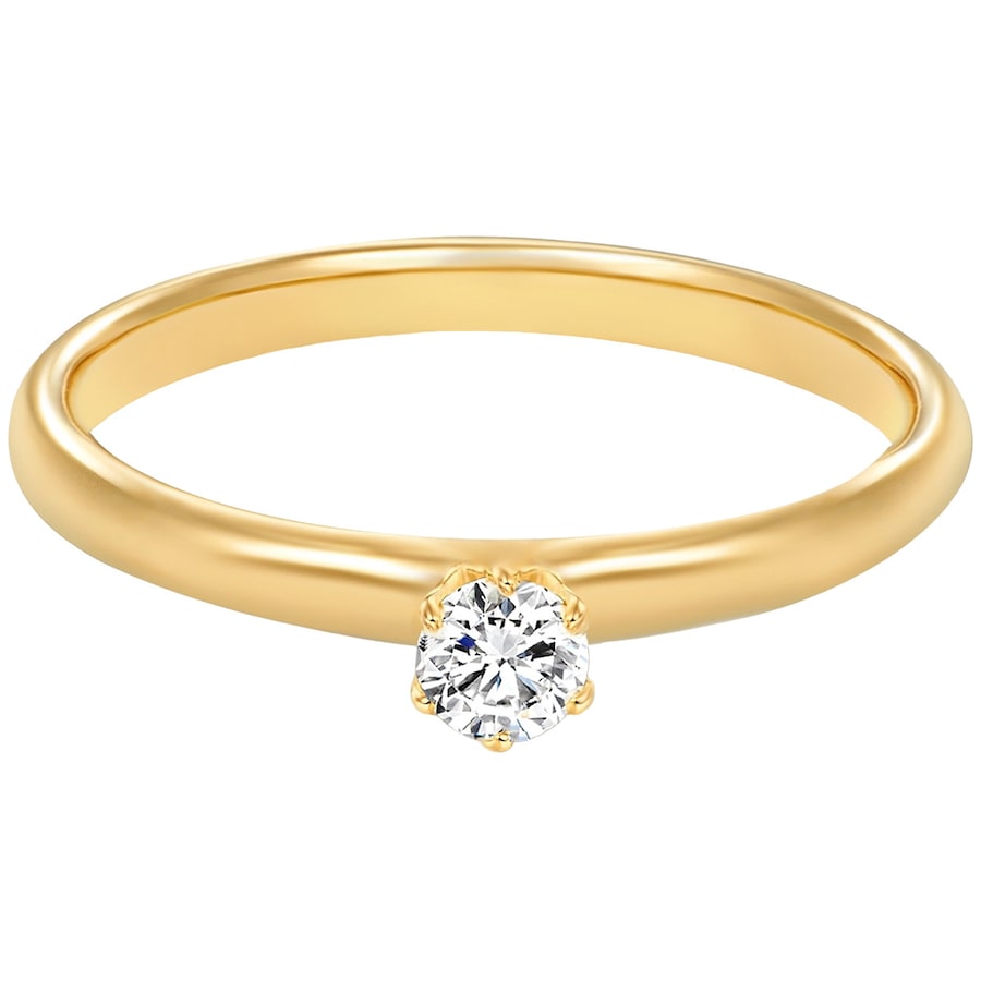 Trilani Ring aus Sterling Silber in gelbgold mit Zirkonia 48 Damen
