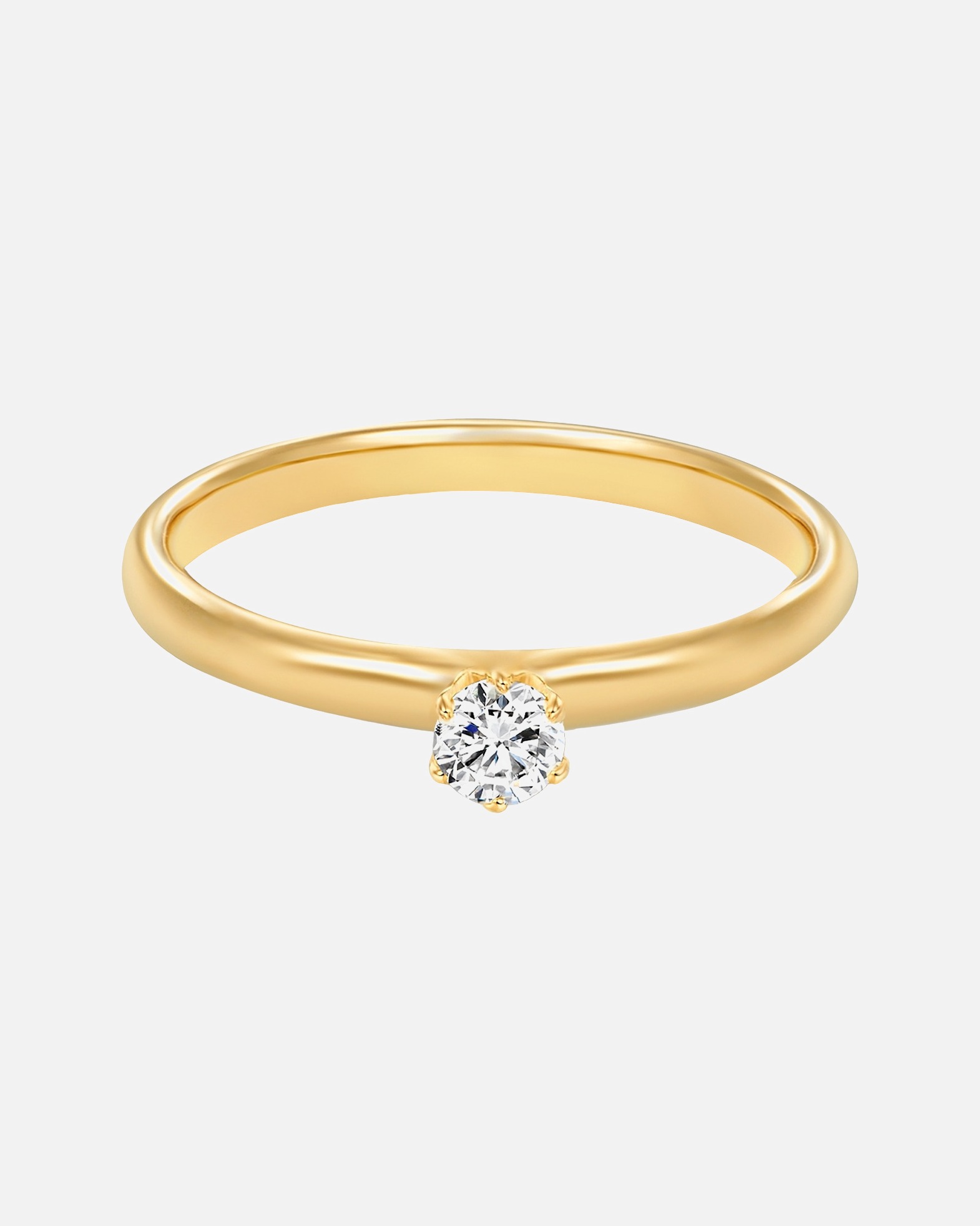 Ring für Weiblich Trilani Ring aus Sterling Silber in gelbgold mit Zirkonia 56