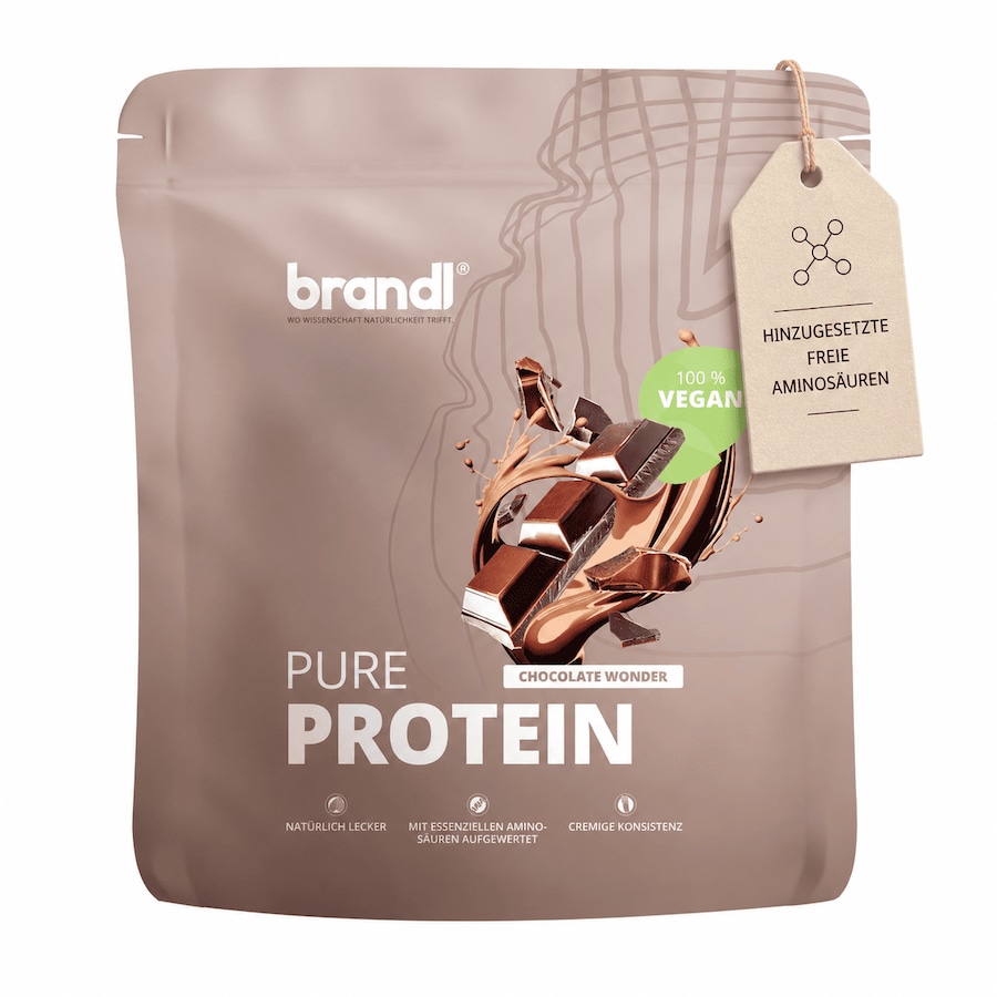 Brandl Nutrition Protein Vegan aus 3 pflanzlichen Eiweiß-Quellen Schokolade 1000 g