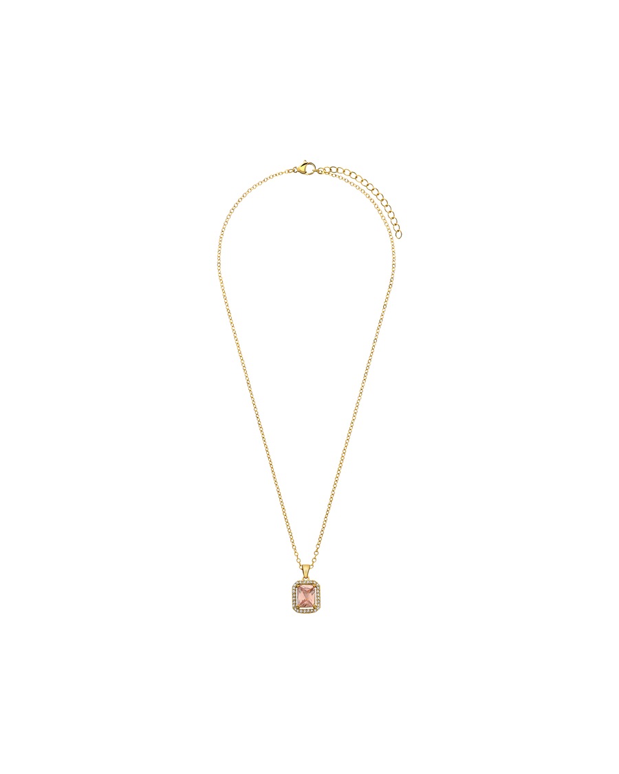 Lucardi Halskette Stahl 45 cm - Gelbgold Damen