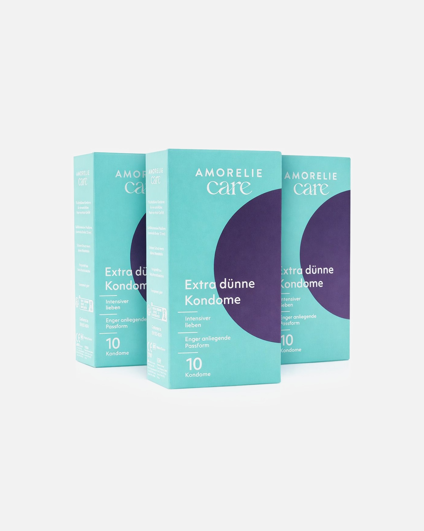 Kondom für Unisex Amorelie 3er Set extra dünne Kondome 3er Set - 30 Stück