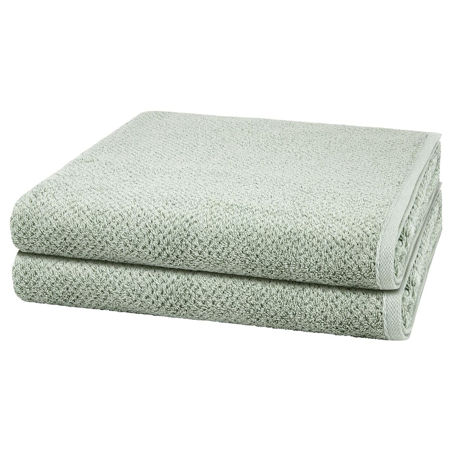 Cawö Duschtuch-Set Pure (2er Set) Eukalyptus Grau