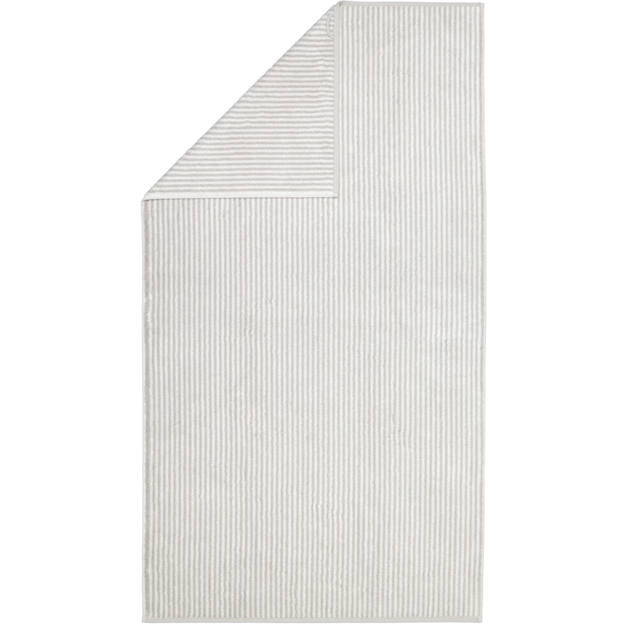 Cawö Handtücher Two-Tone Stripes 480 platin - 76 Duschtuch 80x150 cm