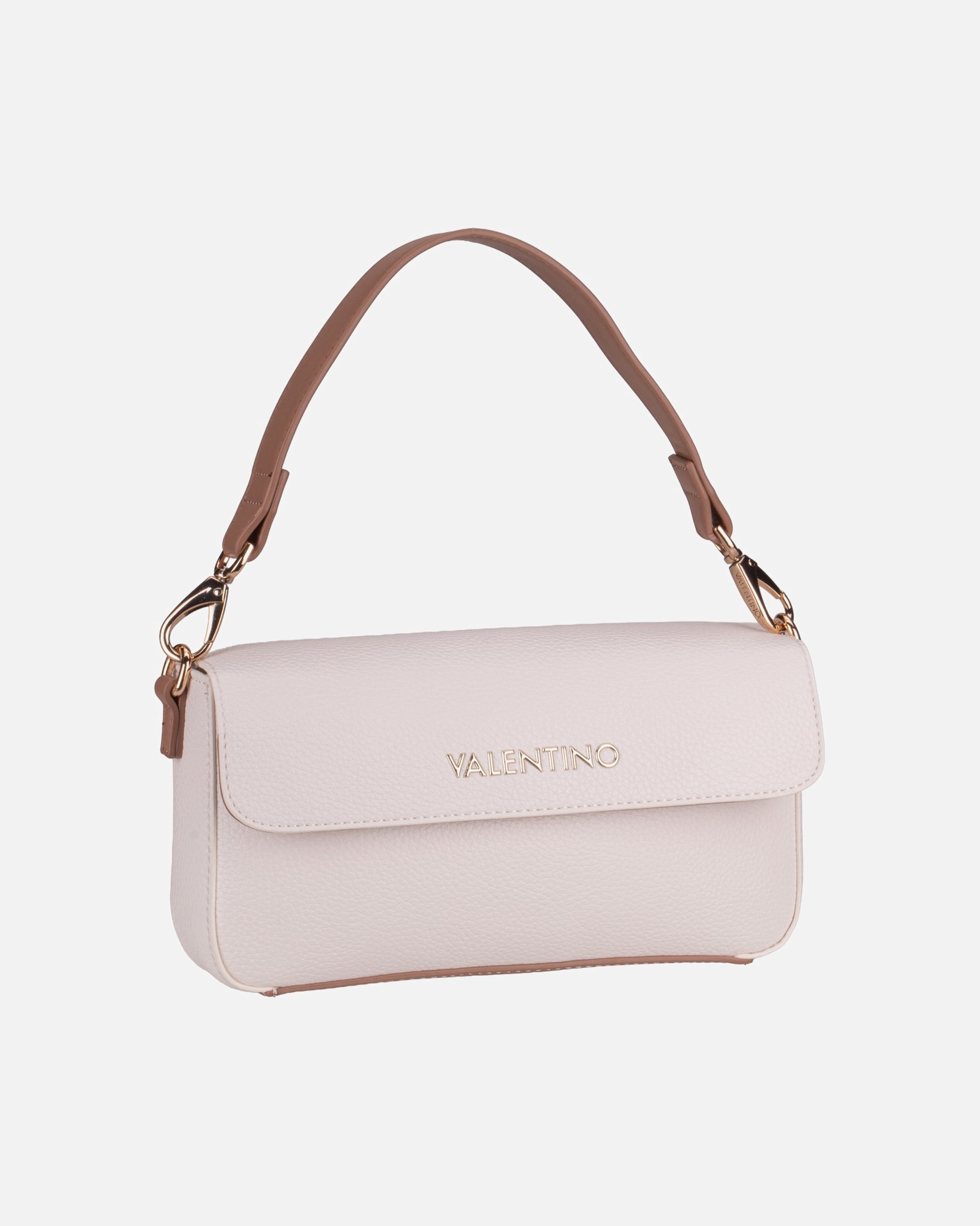 Handtasche für Weiblich Valentino Bags Handtasche Alexia Flap Bianco/Cuoio