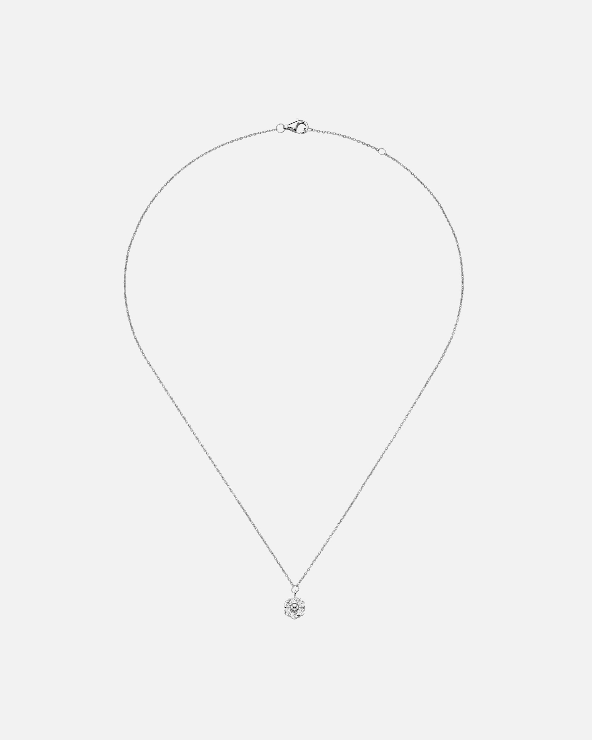 Halskette für Unisex Smart Jewel Kette Anhänger Blüte, Zirkonia Steine, Silber 925 Silber