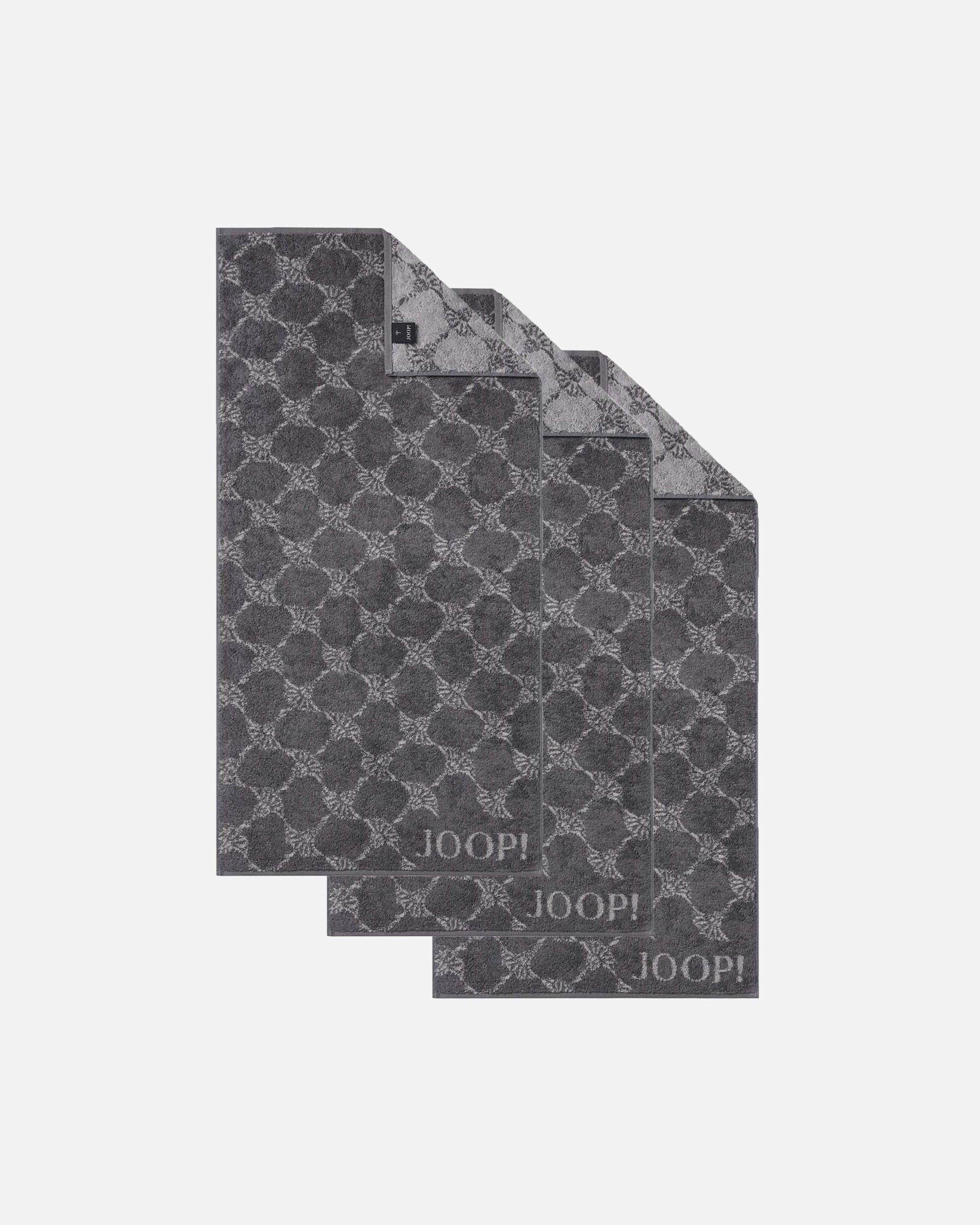 Handtuch für Unisex JOOP! Handtuch 3er Pack 'Classic / Infinity / Signature' Anthrazit Cornflower