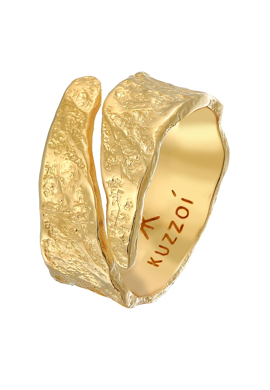 KUZZOI Bandring Struktur Used Look 925 Silber 60 Herren