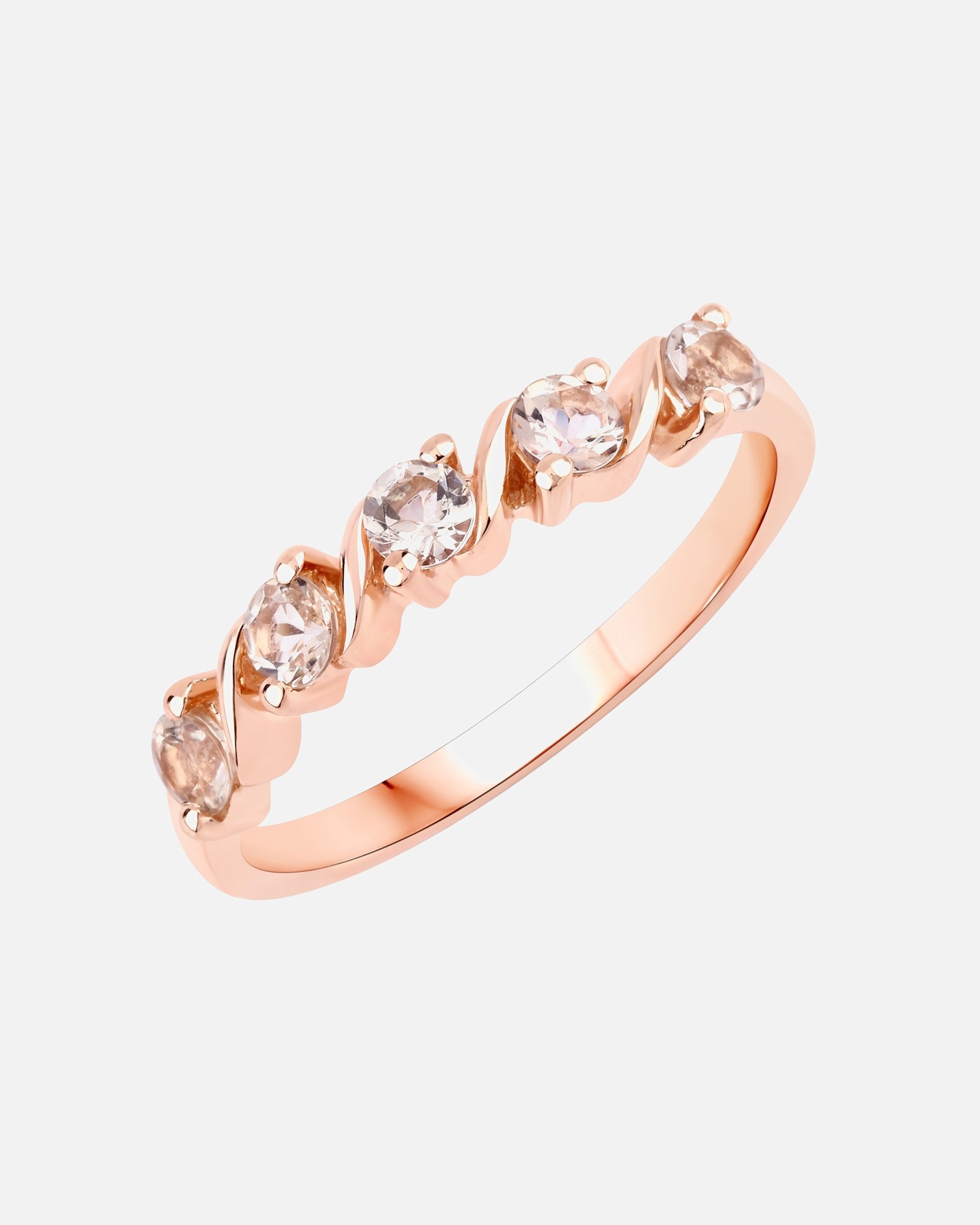 Ring für Weiblich Rafaela Donata Ring Sterling Silber Morganit in Roségold 56