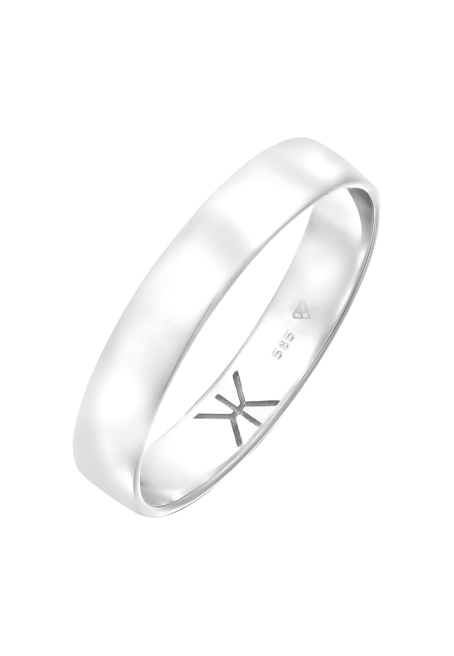 KUZZOI Trauring Herrenring Verlobungsring Bandring 585 Weißgold 64 Herren