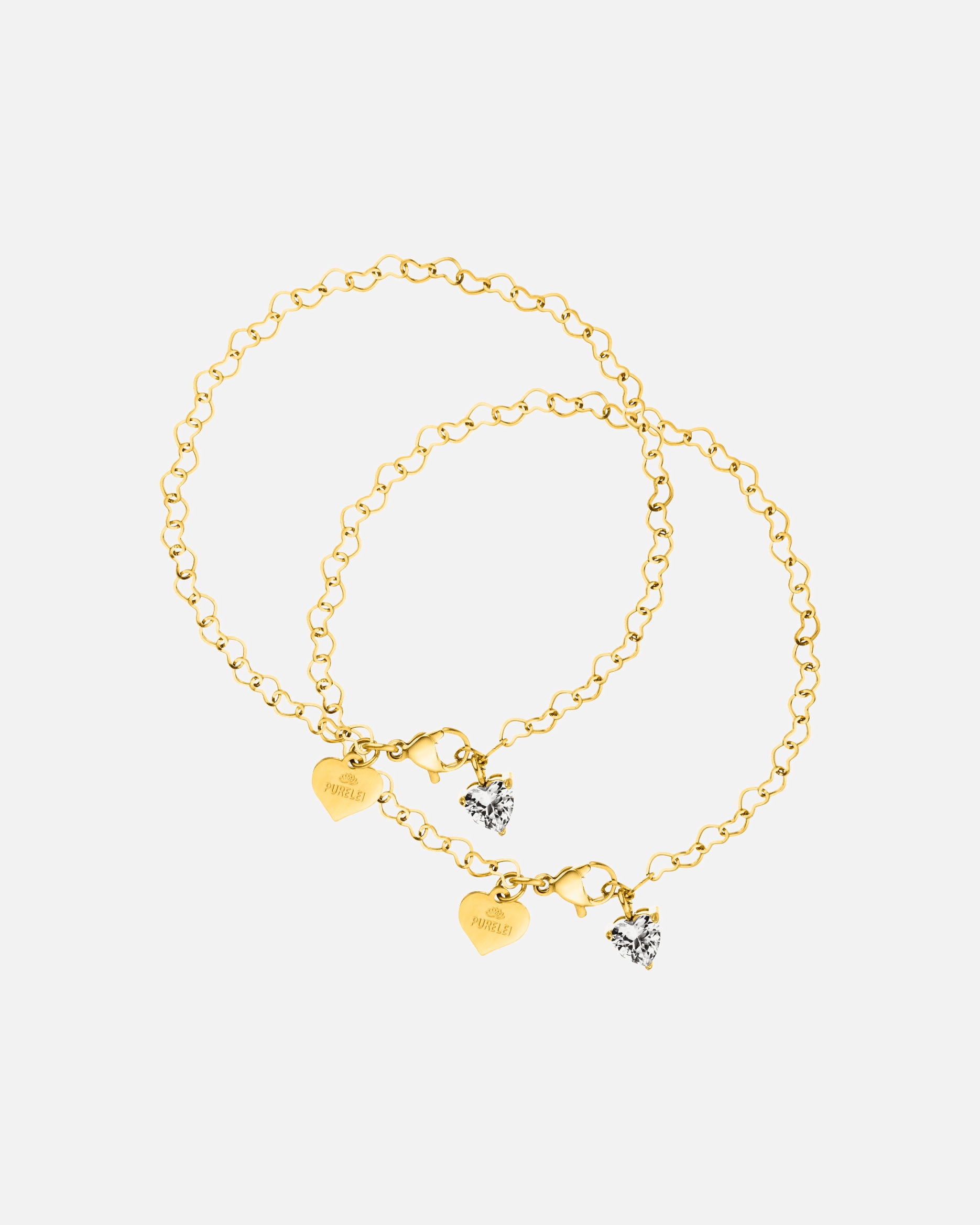 Schmuckset für Unisex Purelei Endless Love Armband-Set 100% Edelstahl Gold