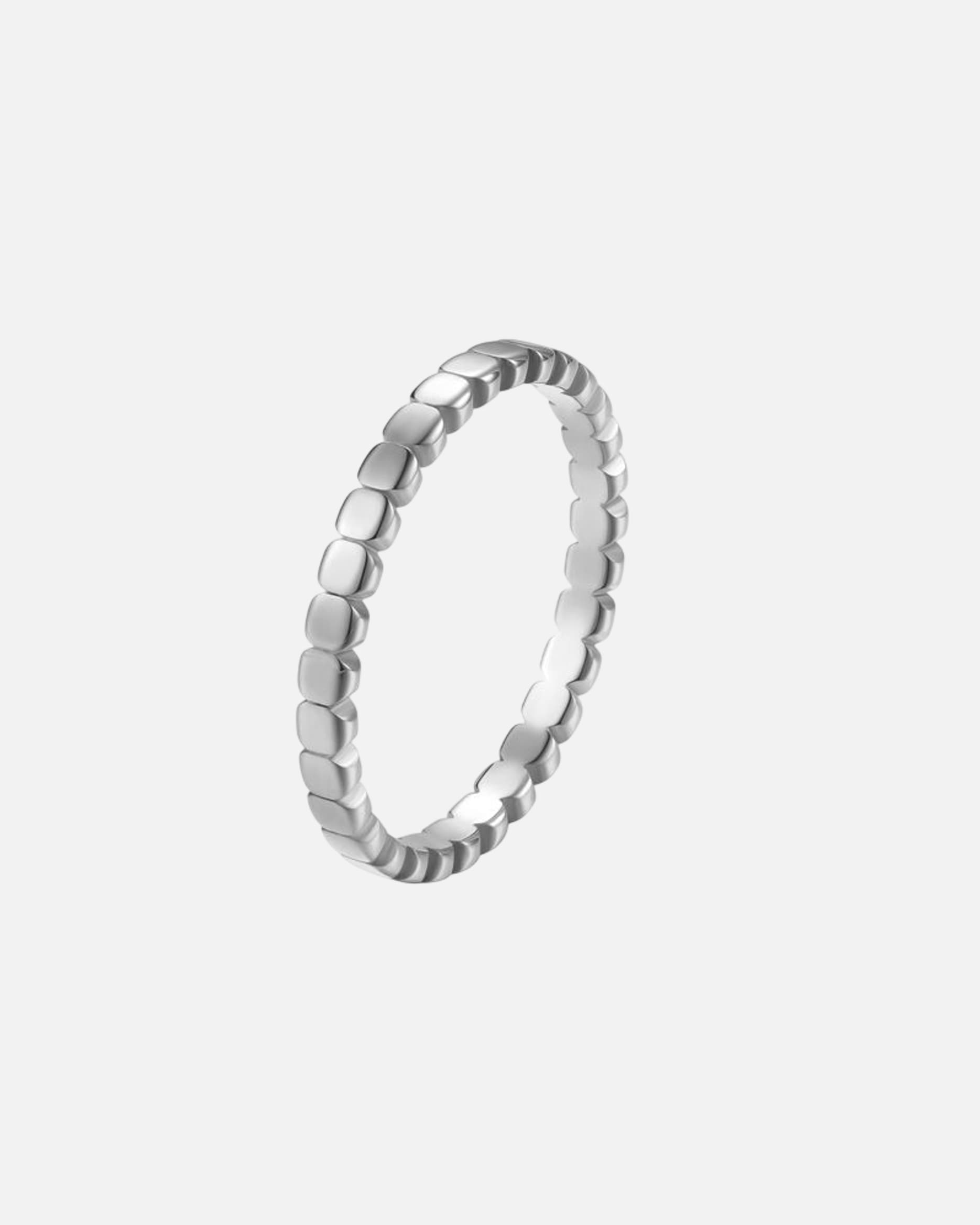 Ring für Weiblich Hey Happiness Default Brand Line Stacked Bead Ring – Edelstahl Ring mit Kugeldesign 49