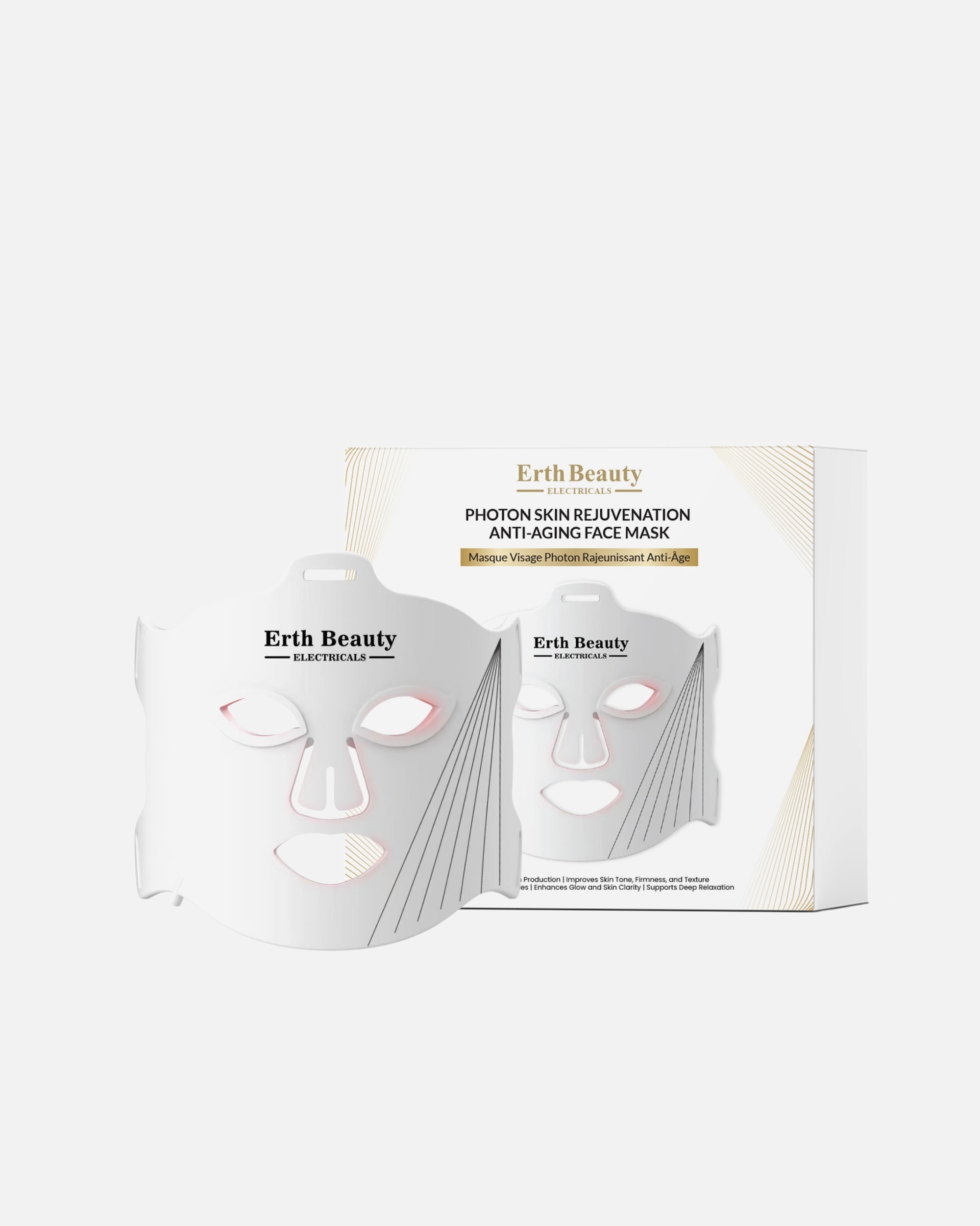 LED-Maske für Weiblich ErthSkin London Photonen-Hautverjüngungs-Anti-Aging-Gesichtsmaske Each