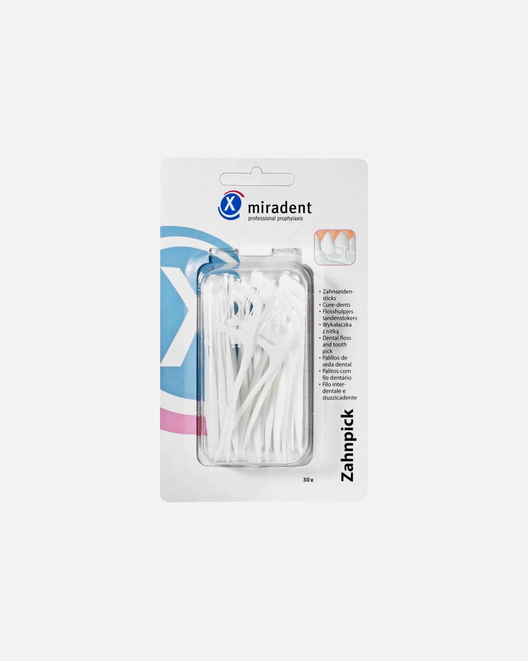 Zahnseide für Unisex Miradent MIRADENT Zahnpick Zahnseidensticks 30 St