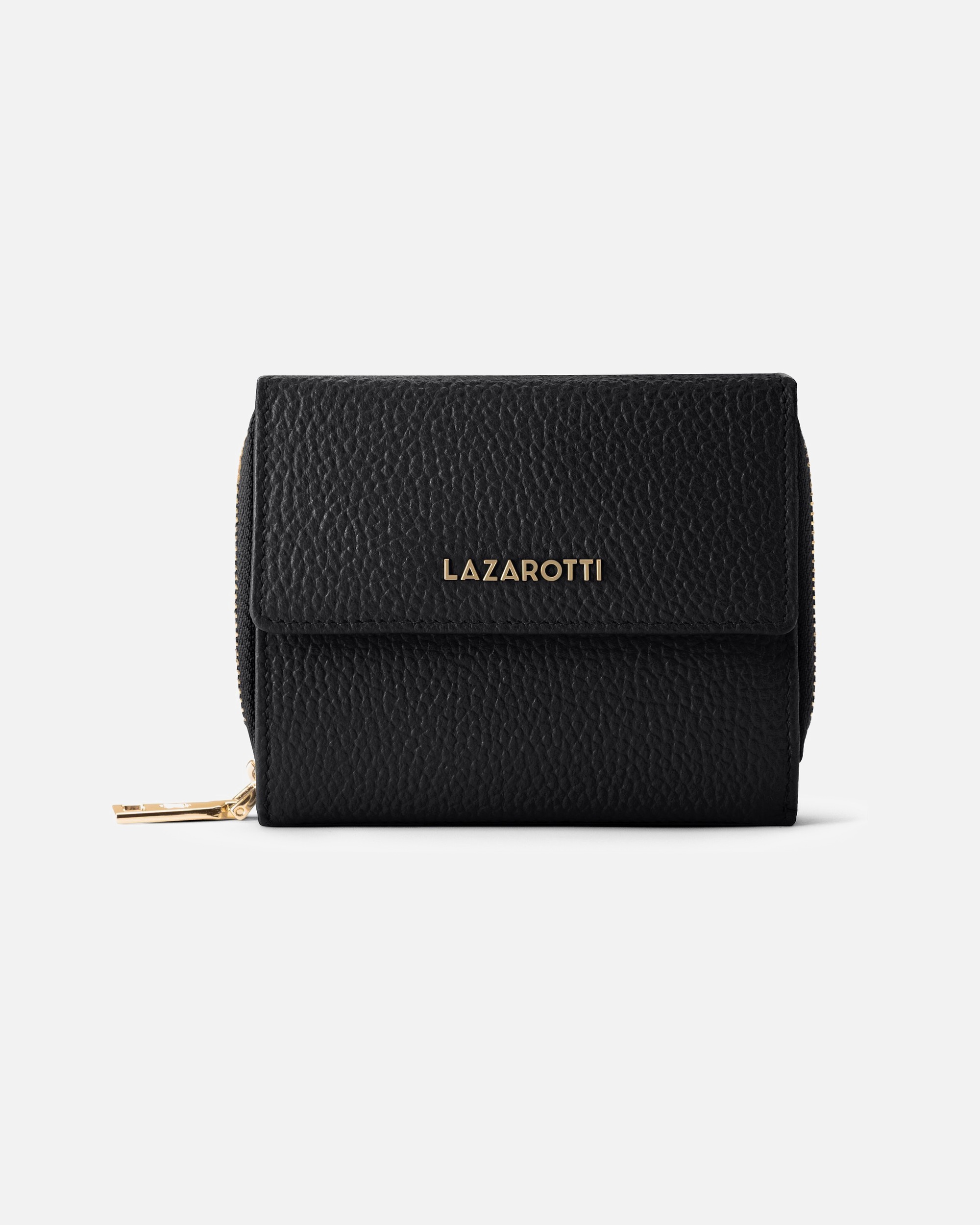 Portemonnaie für Weiblich Lazarotti Bologna Leather Damengeldbörse black