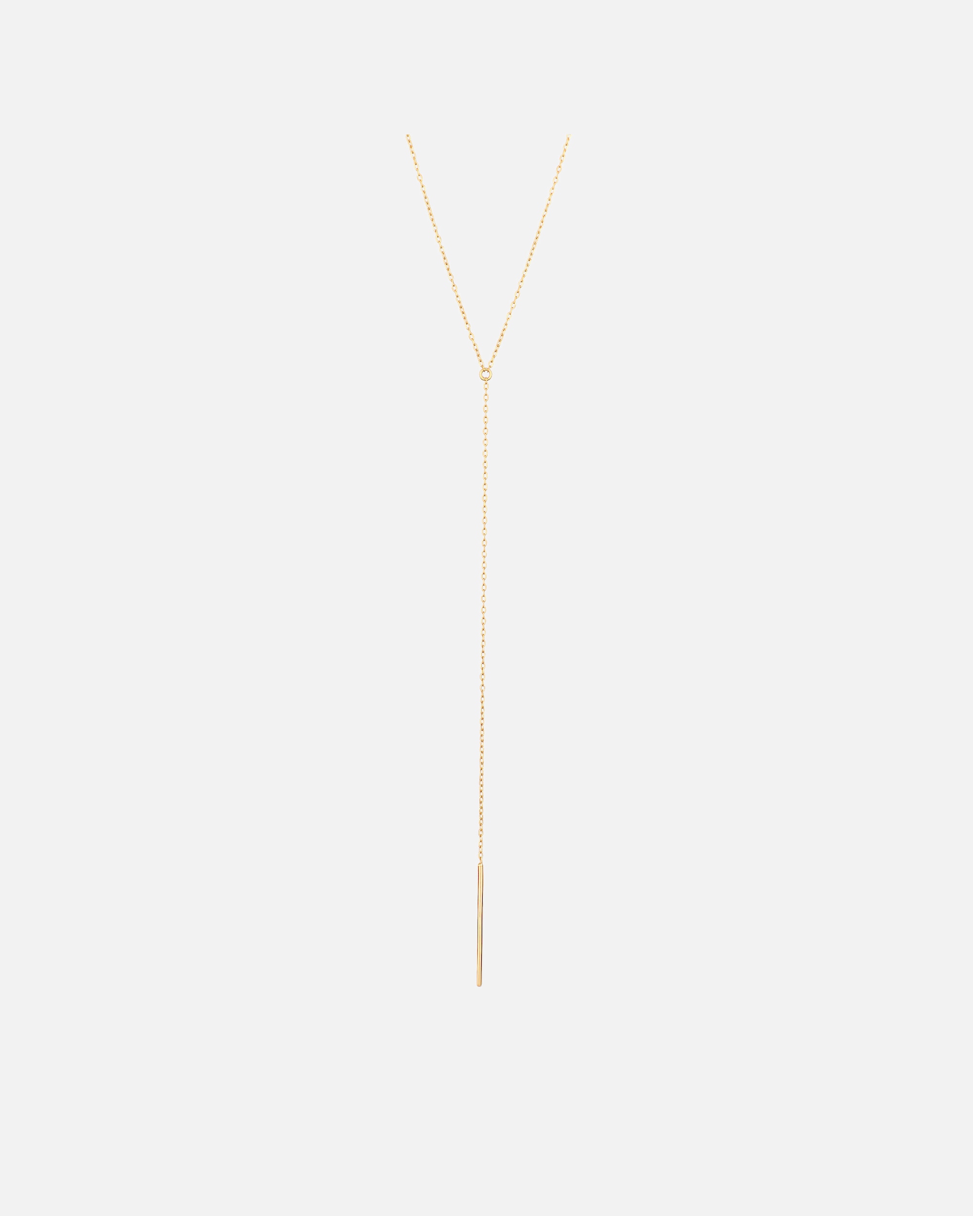 Halskette für Weiblich Elli Y-Kette mit Stab 925 Sterling Silber goldfarben