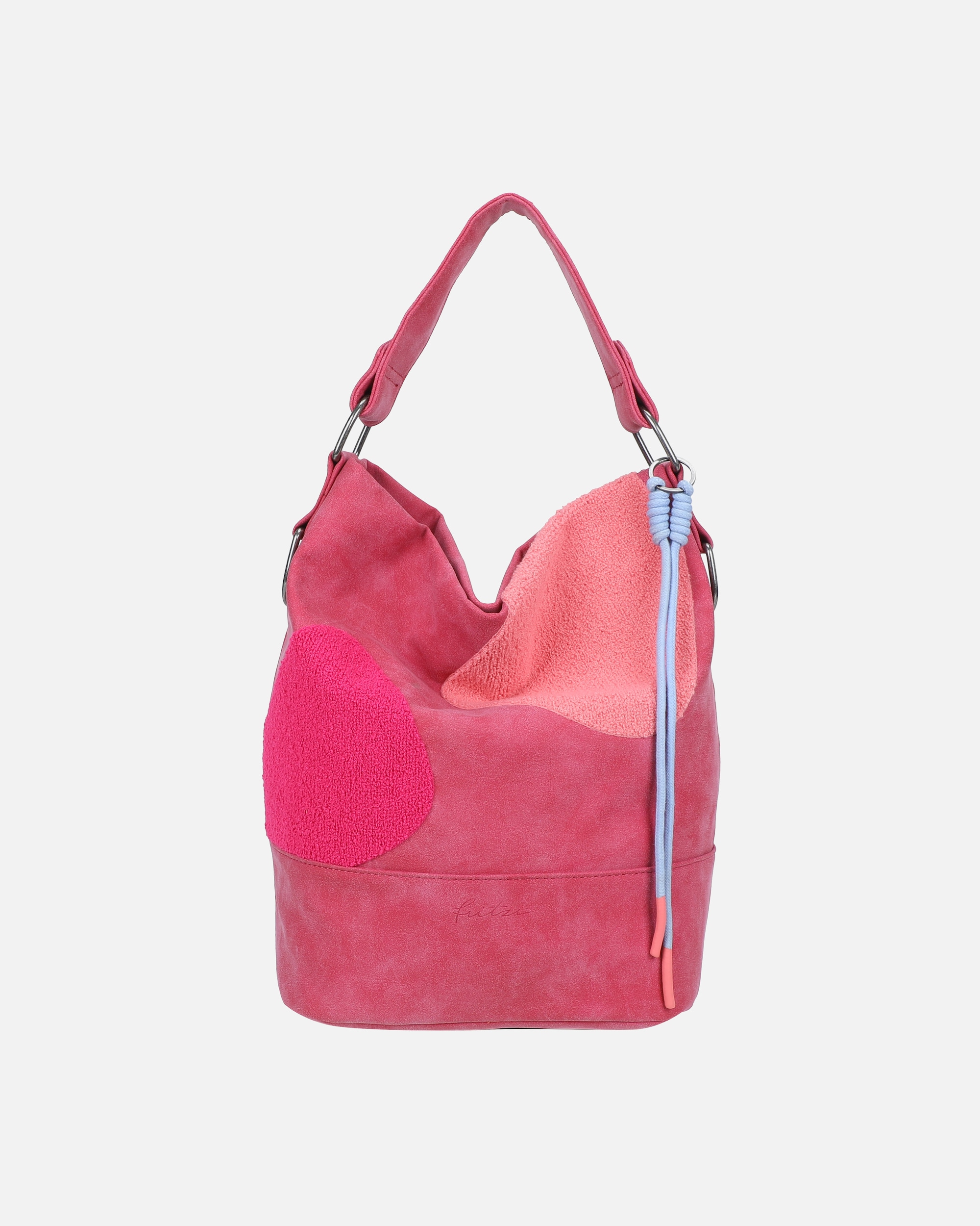 Umhängetasche für Weiblich Fritzi aus Preußen Schultertasche Olga Limited Happy Flocked Jive Soft Berry mit moderner Flockung pink