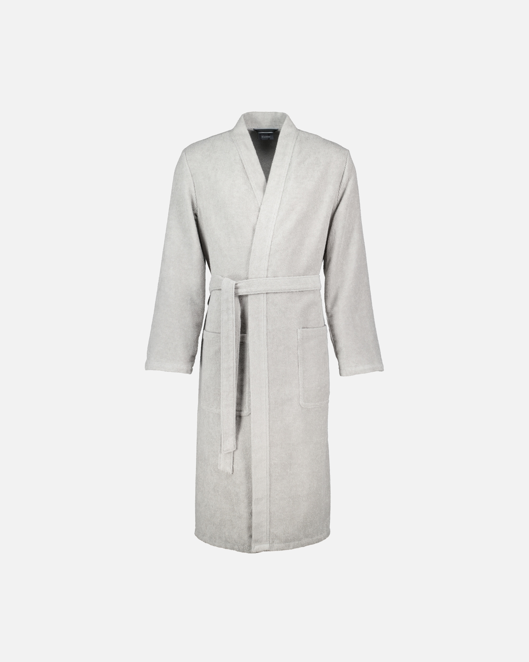 Bademantel für Männlich Cawö Cawö Bademäntel Herren Kimono Struktur 5509 stein - 727 XL