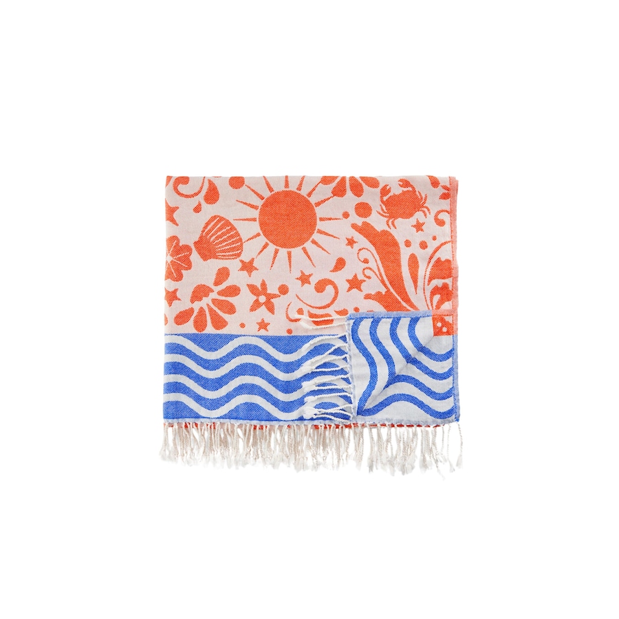 Codello Strandtuch mit Beach-Print rot Damen