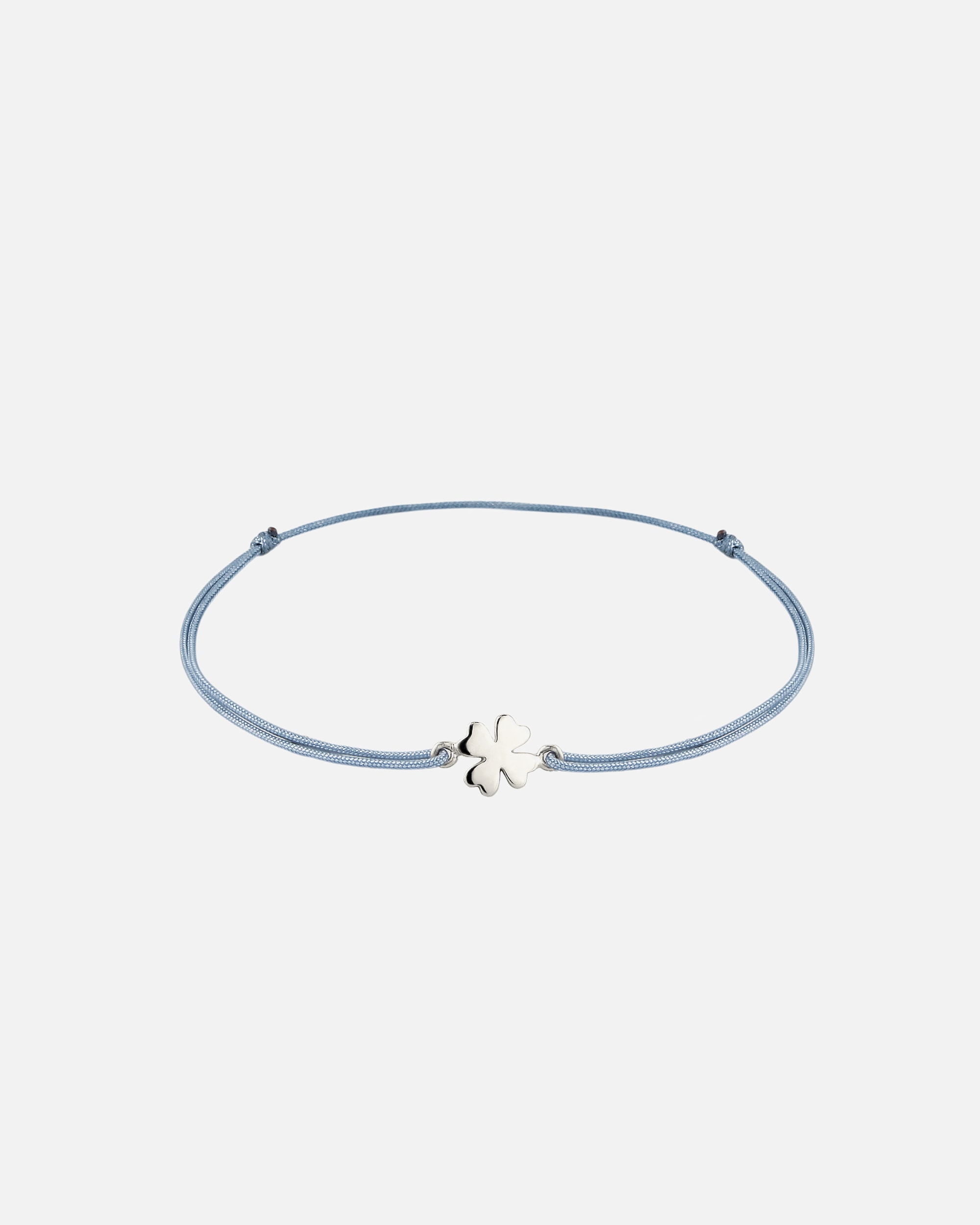 Armband für Weiblich Elli Kleeblatt Textilarmband 925 Silber vergoldet Blau