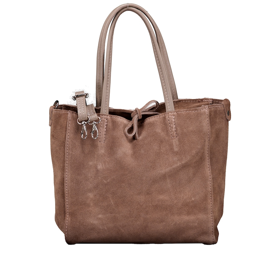 Hausfelder Manufaktur Handtasche Velours Taupe Damen