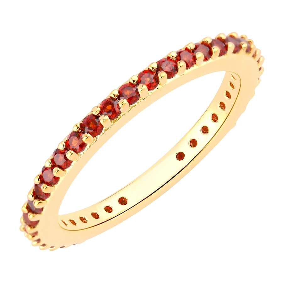 Rafaela Donata Ring aus Sterling Silber in Gelbgold mit Granat 56 Damen