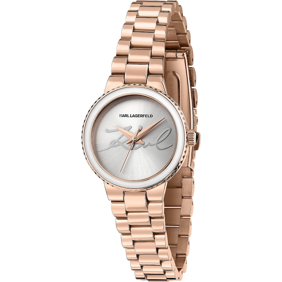 Karl Lagerfeld Damenuhr Edelstahl roségold Damen