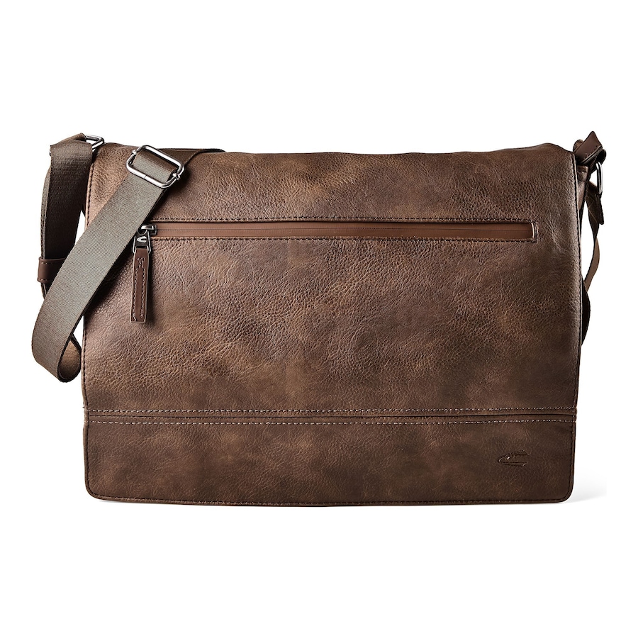 camel active Traces Messenger Leder 38.5 cm Laptopfach brown Braun Herren