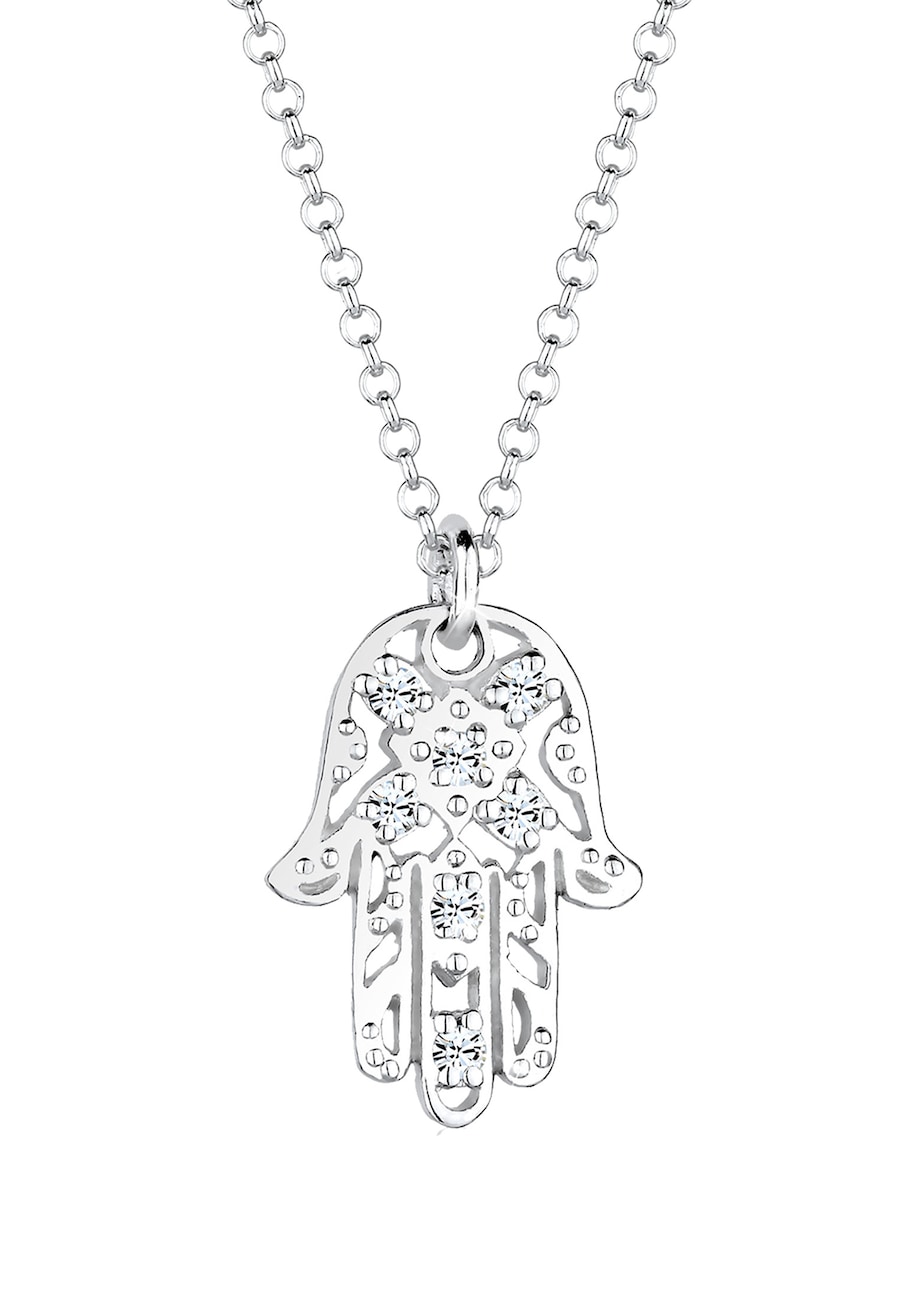 Elli Hamsa Hand der Fatima Kristalle 925 Silber 45 Damen