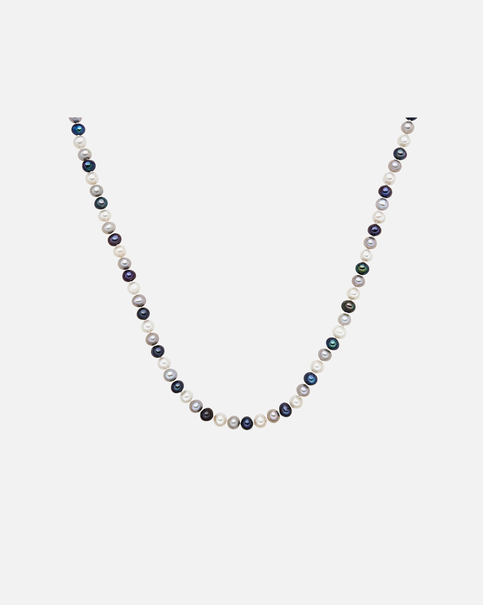 Halskette für Weiblich Lulu & Jane Perlen-Kette Messing Süßwasser-Zuchtperle in Silber 42,0 cm Basiskette + 5,0 cm Verlängerung