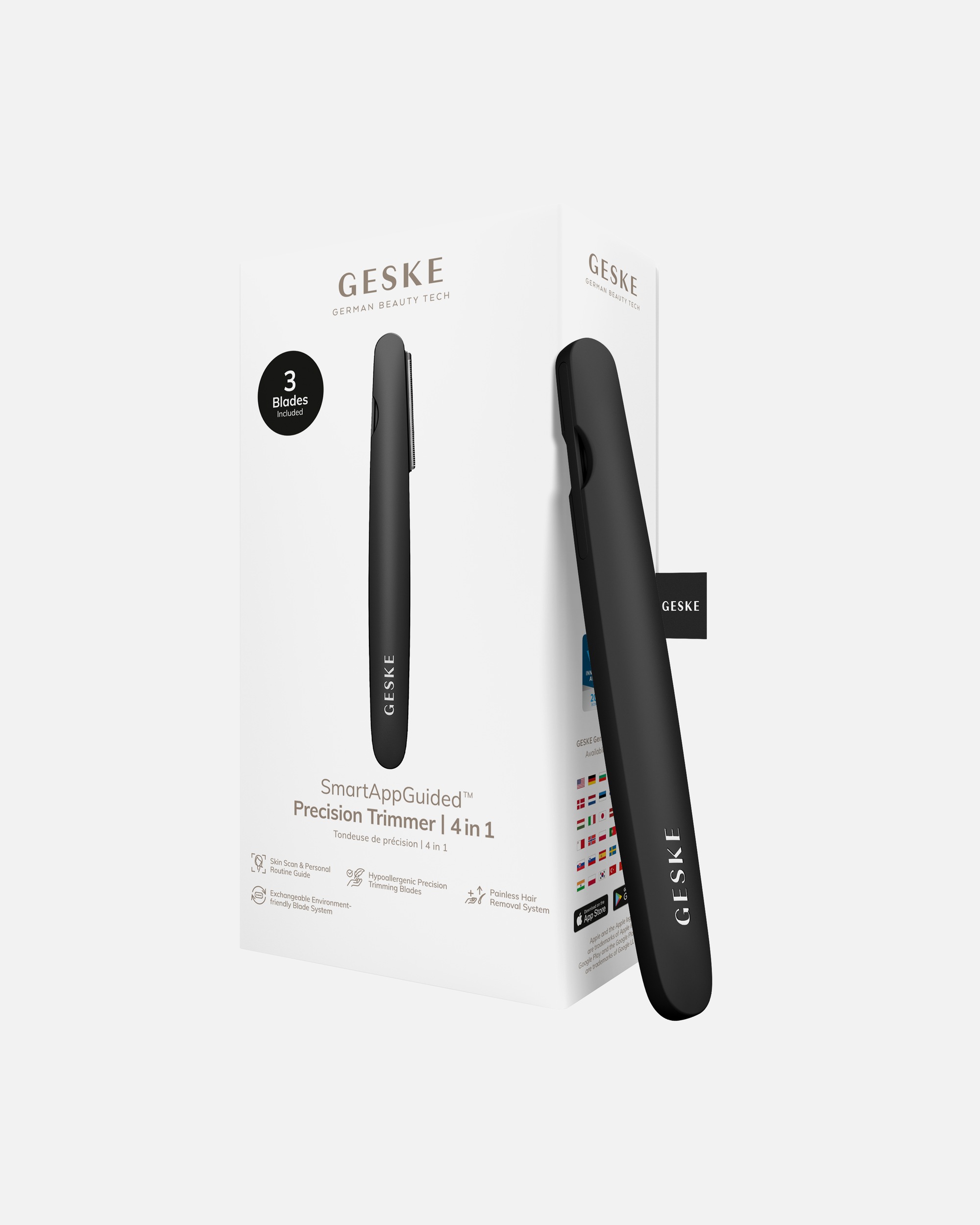 Enthaarungstool für Unisex GESKE GESKE Precision Trimmer | 4 in 1 | zur einfachen Haarentfernung Gray