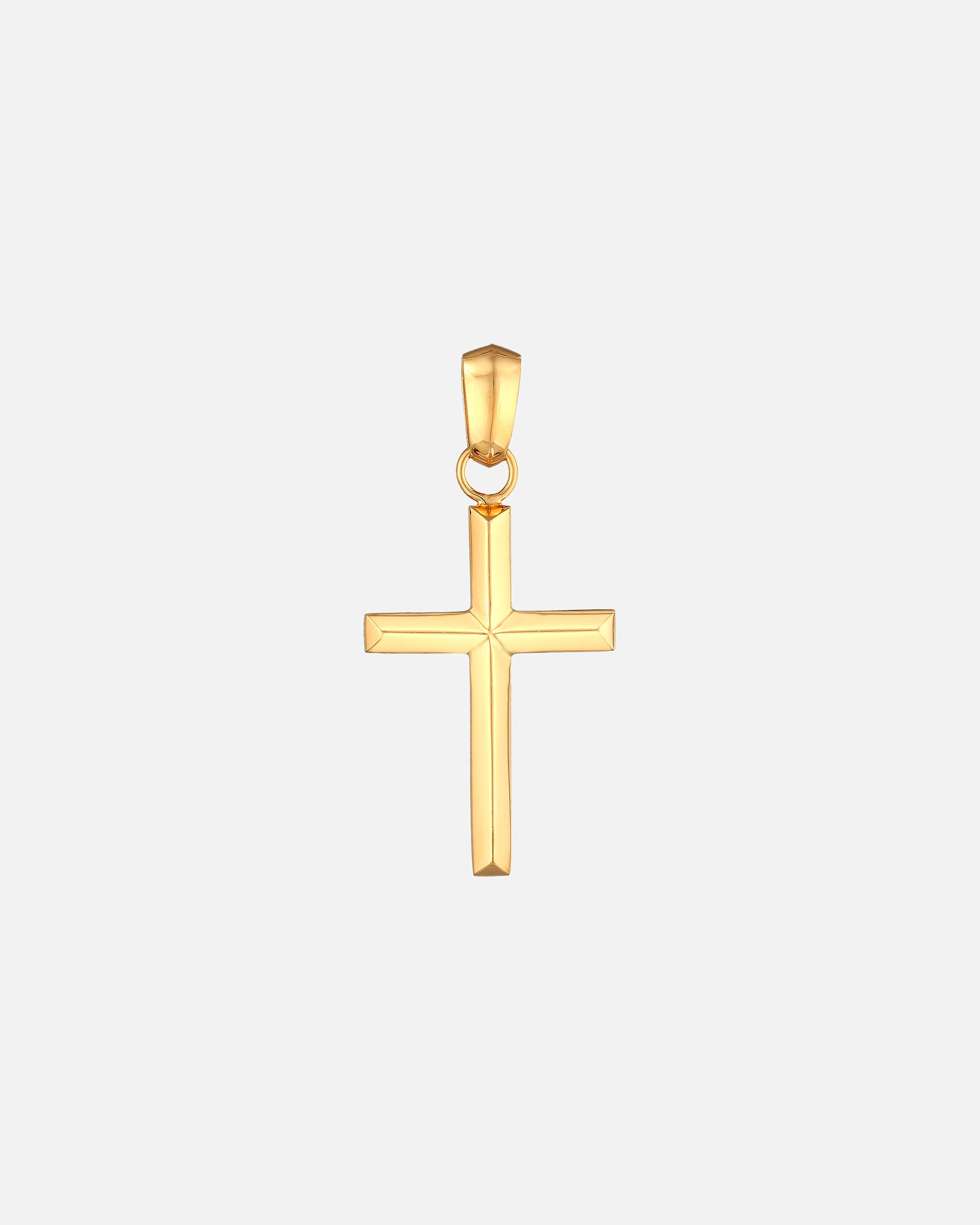 Schmuckanhänger für Männlich KUZZOI Kreuz Modern Religion Glaube 925 Silber goldfarben