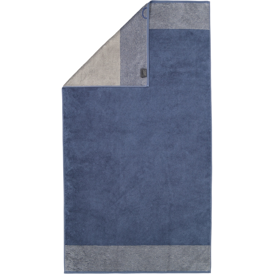 Cawö Handtücher Luxury Home Two-Tone 590 nachtblau - 10 Duschtuch 80x150 cm Grau