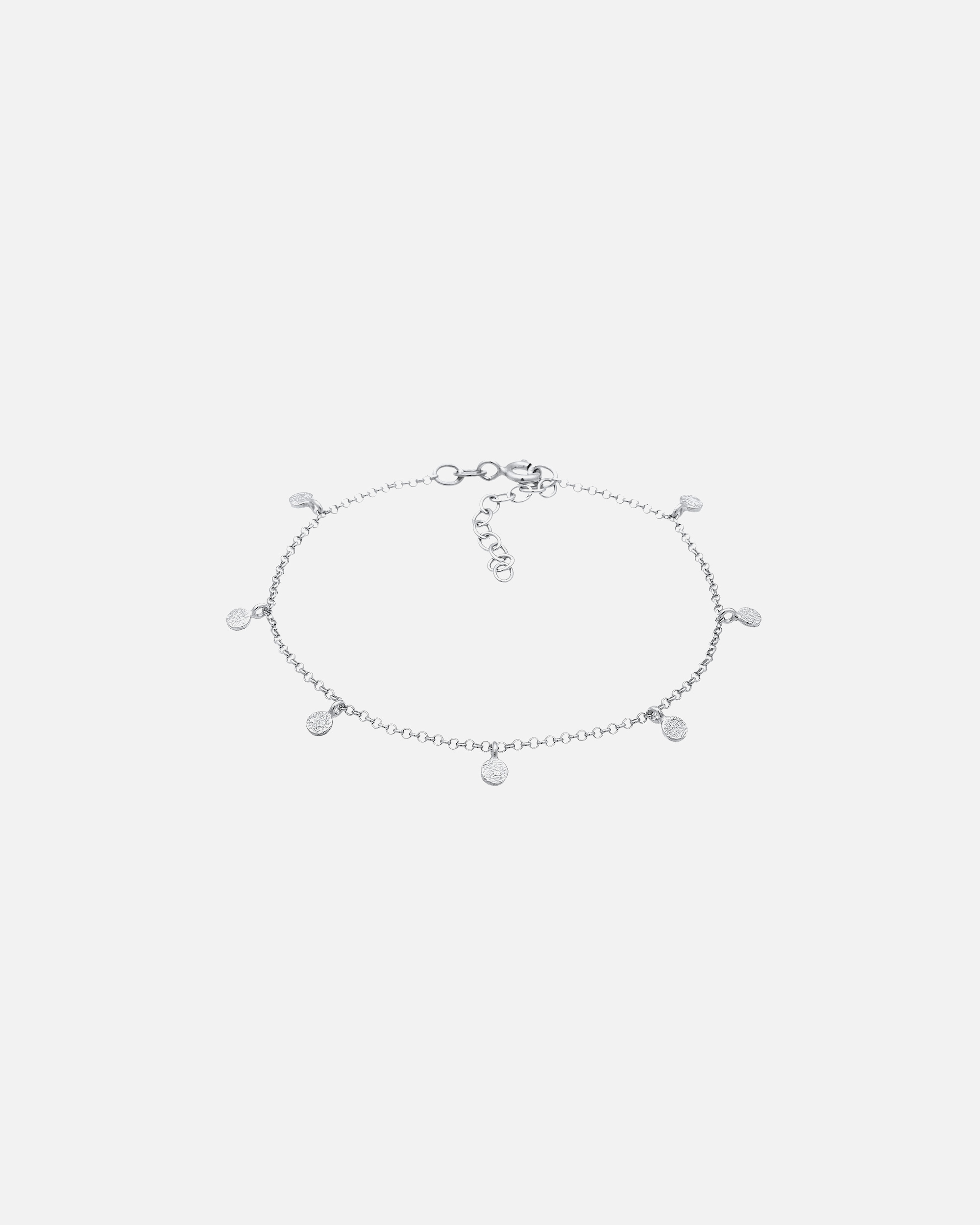 Armband für Weiblich Elli Elli Armband Plättchen Coin Rund Matt Struktur 925 Silber silberfarben