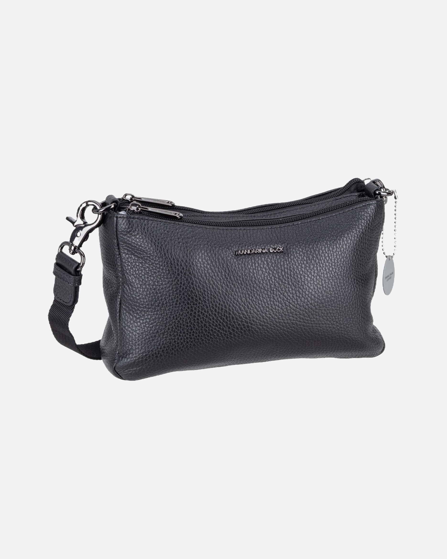 Rucksack für Weiblich Mandarina Duck Bodybag Mellow Leather Double Zipped FZTA8 Nero
