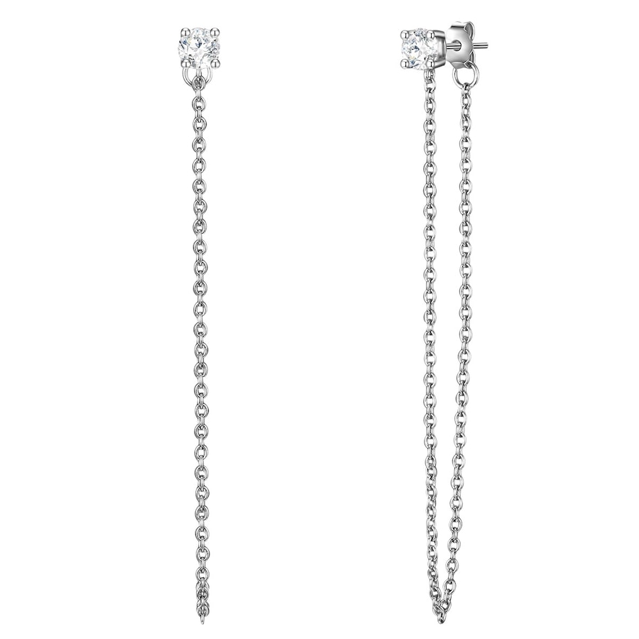 Glanzstücke München Ohrhänger Sterling Silber Zirkonia in Gelbgold 60,0 mm Damen