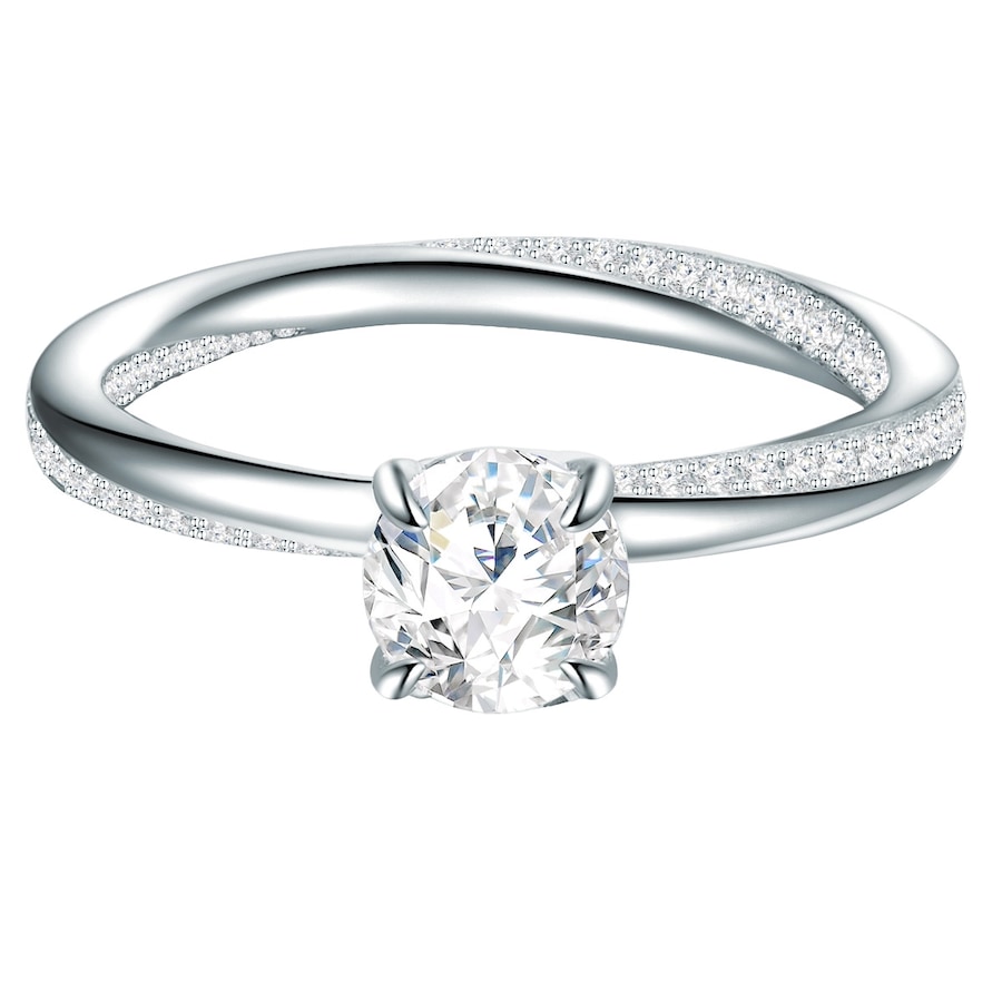 Trilani Ring aus Sterling Silber in silber mit Zirkonia 58 Damen