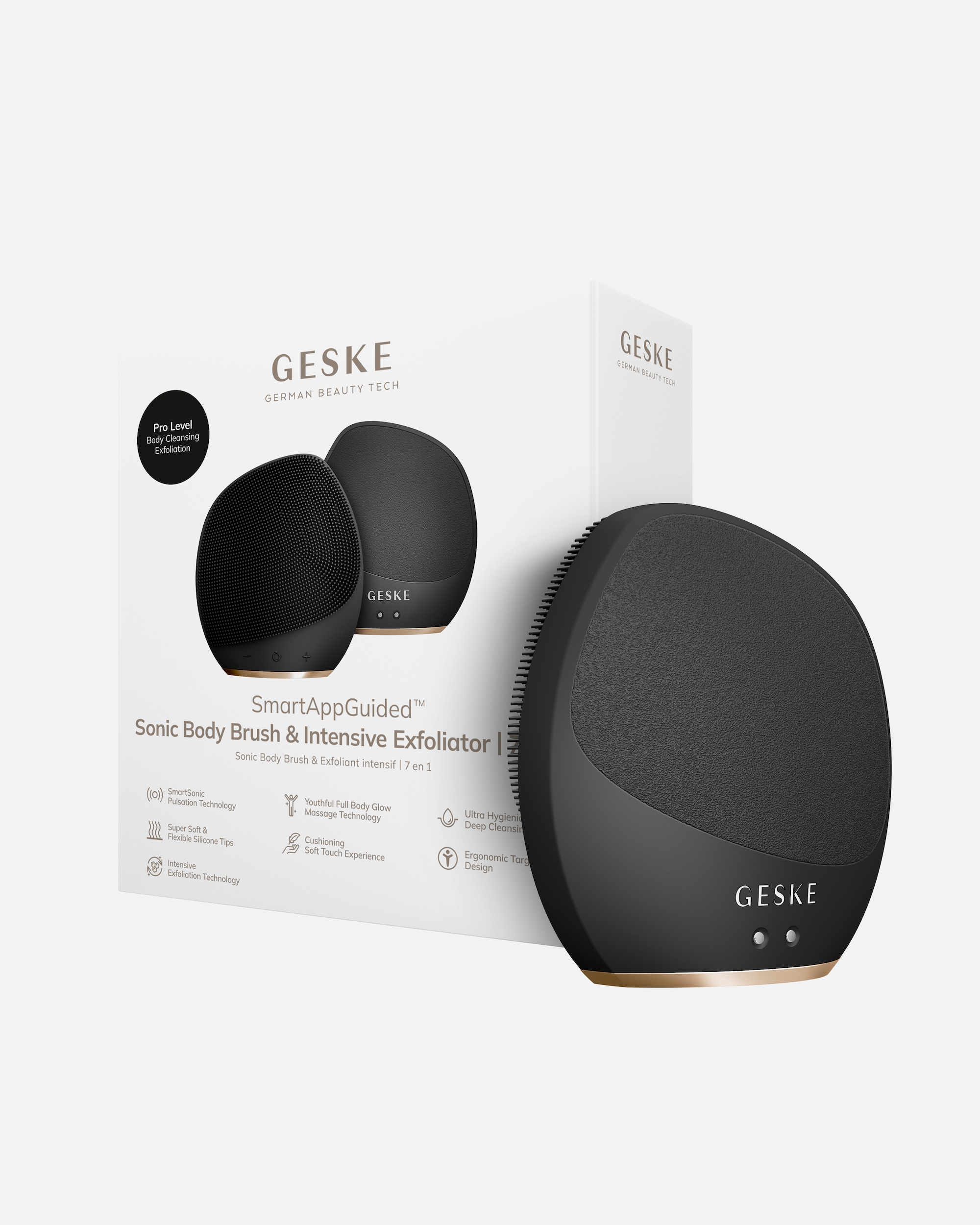 Multifunktionsgerät für Unisex GESKE GESKE Sonic Body Brush & Intensive Exfoliator | 7 in 1 Gray