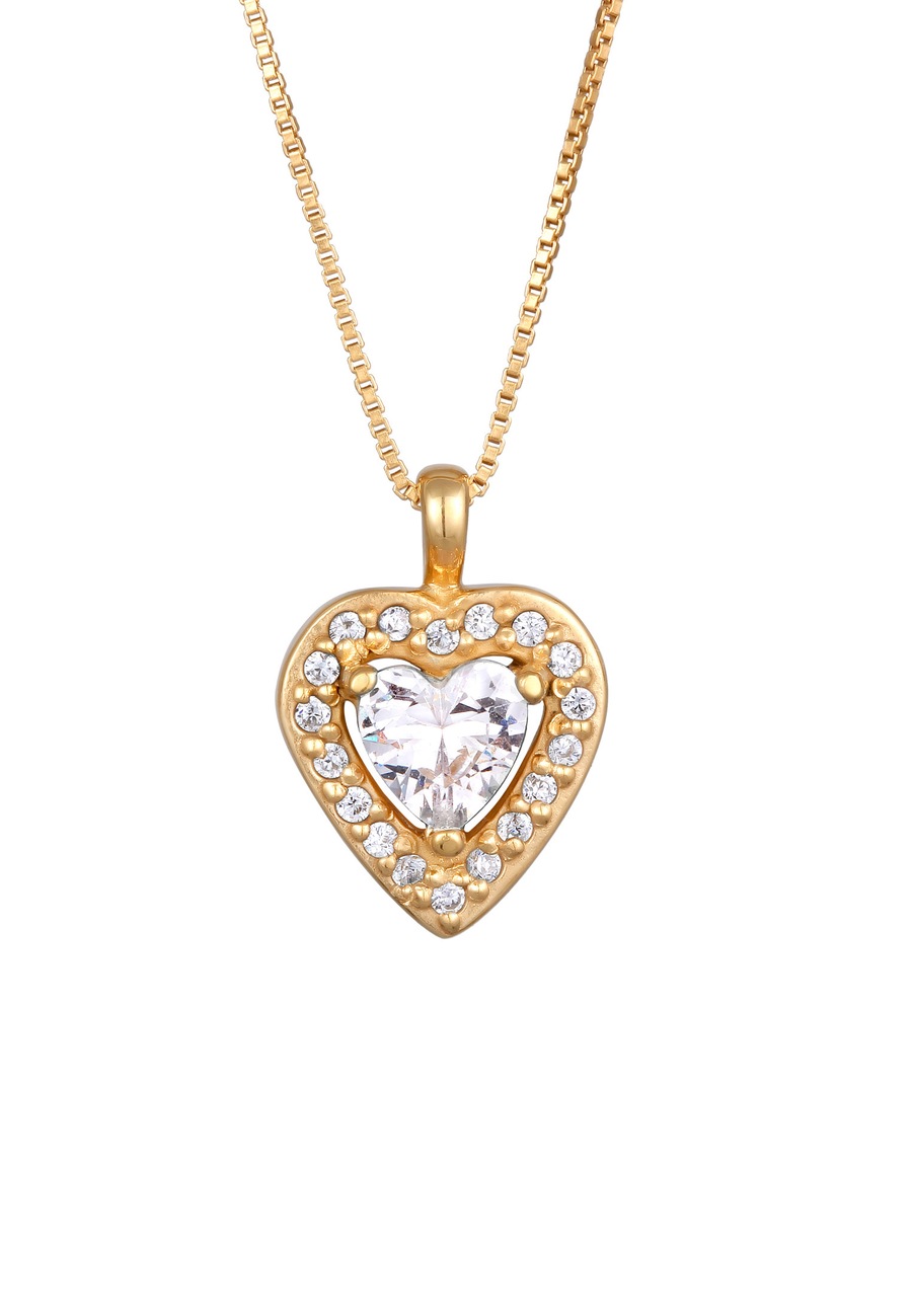 Elli Herz Zirkonia Anhänger Liebe 925 Silber 45 Damen