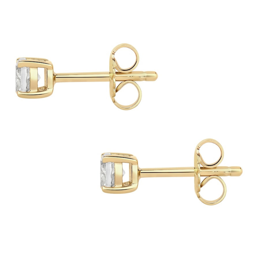 Glanzstücke München Ohrstecker aus Sterling Silber in gelbgold mit Topas 4,1 mm Damen