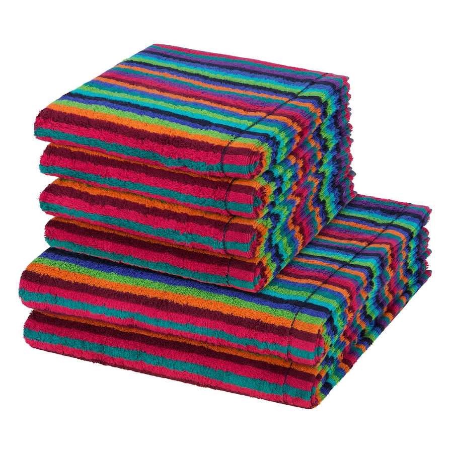 Cawö Handtuch-Set Lifestyle (6-teilig) Mehrfarbig Schwarz