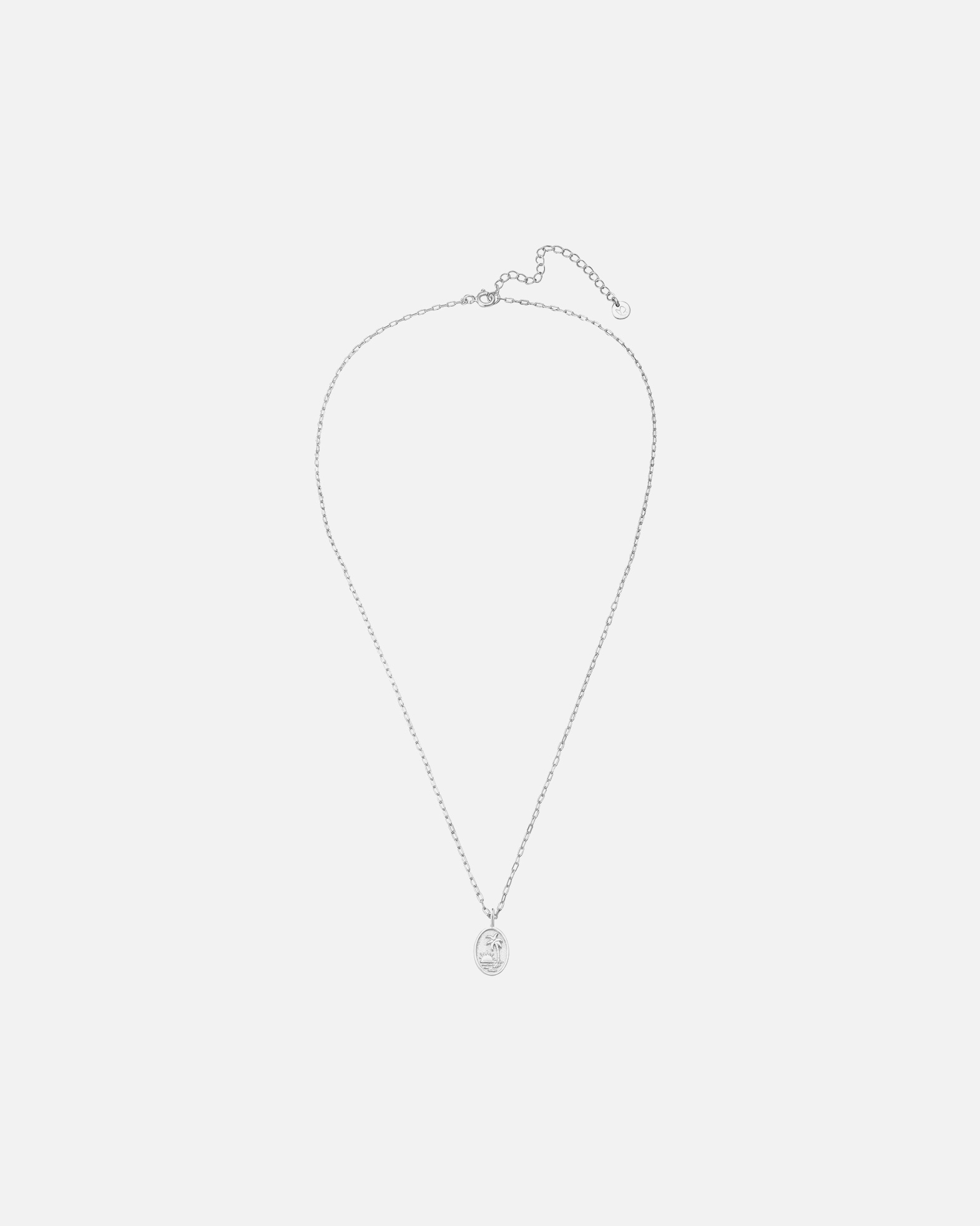 Halskette für Weiblich Glanzstücke München Halskette Sonnenuntergang/Palme aus Sterling Silber in silber 40,0 cm Basiskette + 5,0 cm Verlängerung